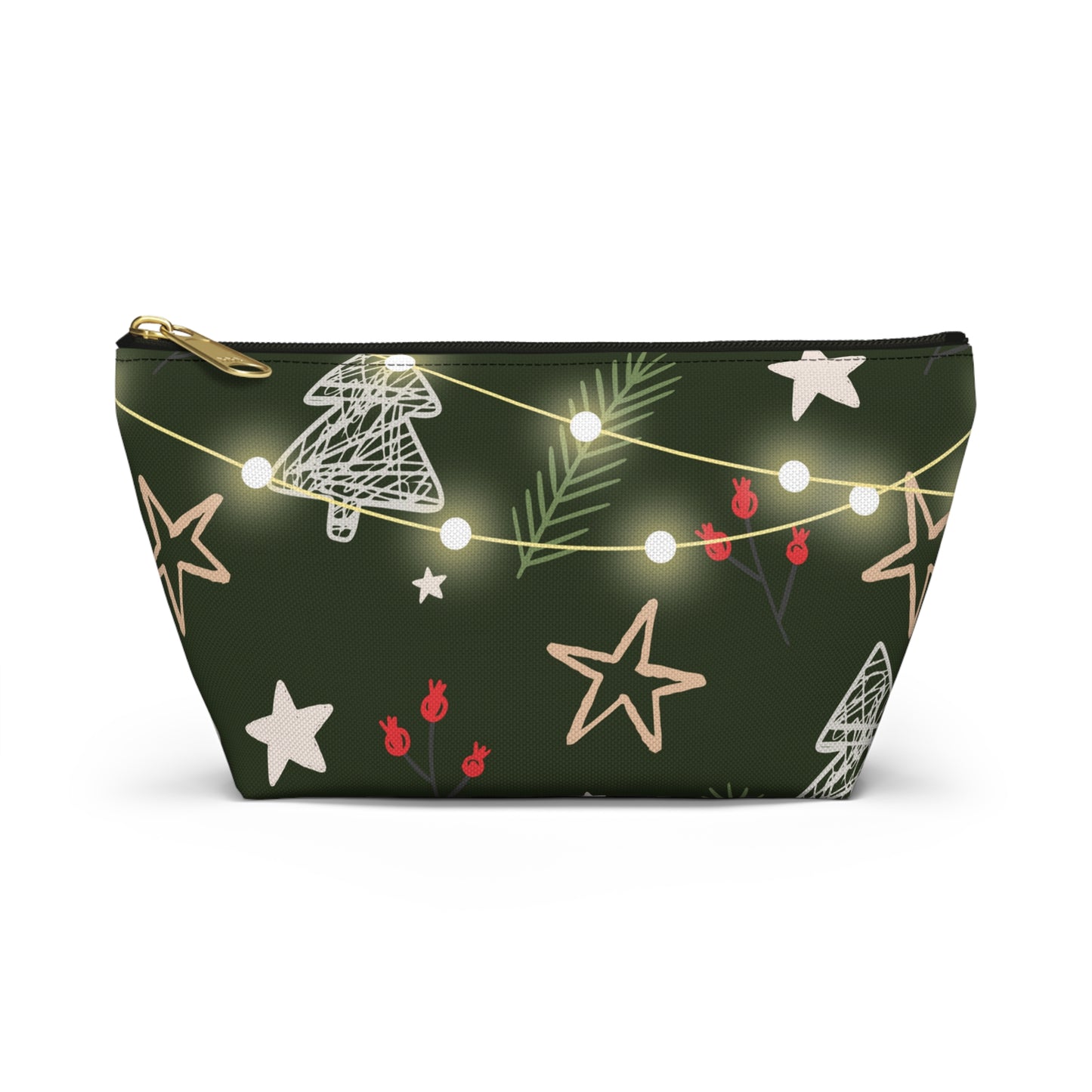 Rustic Christmas Accessory Pouch w T-bottom