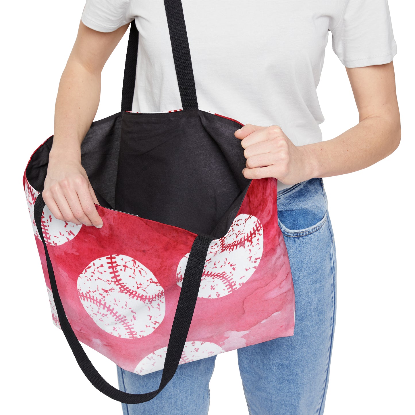 Baseball Faded Red Weekender Tote Bag