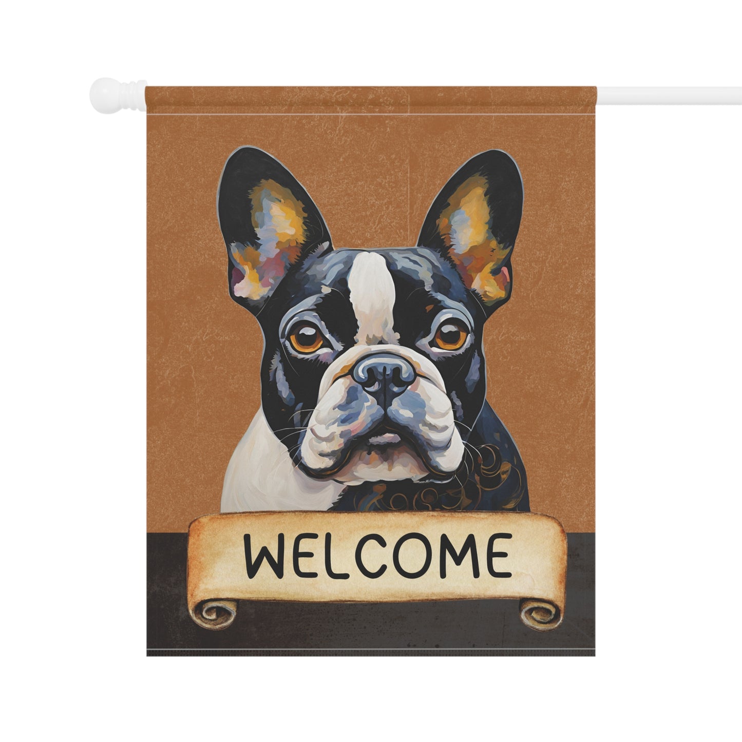 French Bulldog Welcome 2-Sided Garden & House Flag/Banner