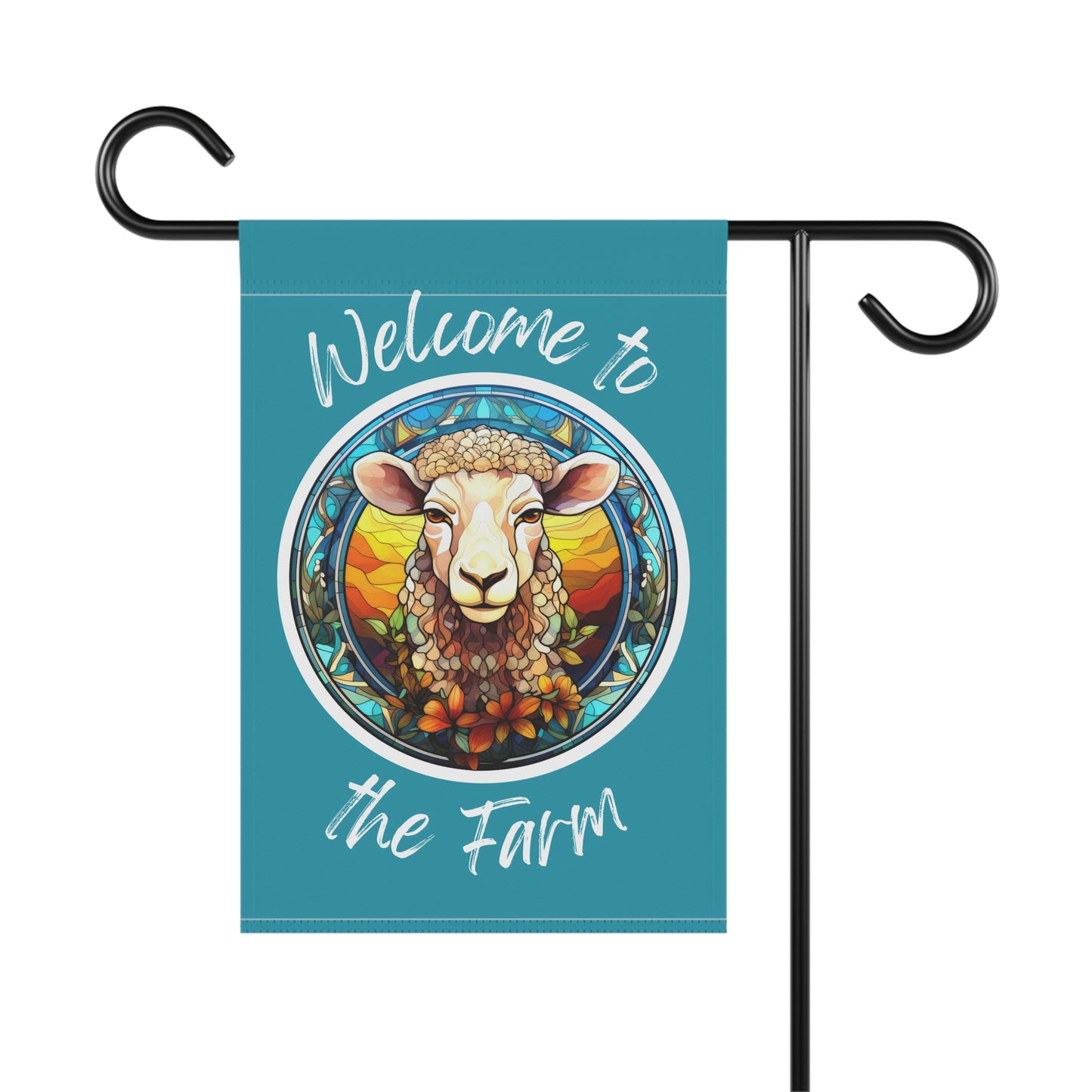 Welcome to the Farm Sheep 2-Sided Garden & House Flag/Banner