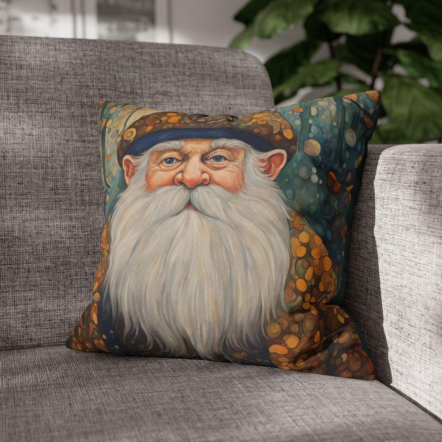 The Gnome Square Poly Canvas Pillowcase