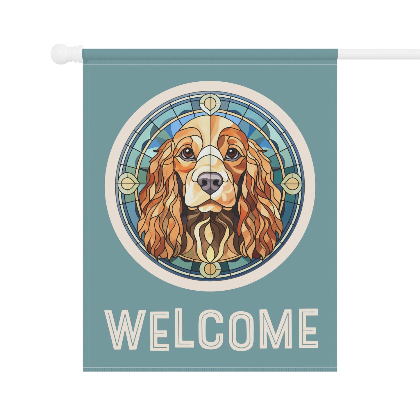 Cocker Spaniel Welcome 2-Sided Garden & House Flag/Banner