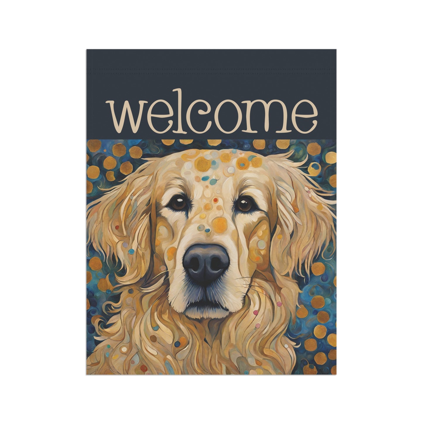 Golden Retriever Welcome 2-Sided Garden & House Flag/Banner