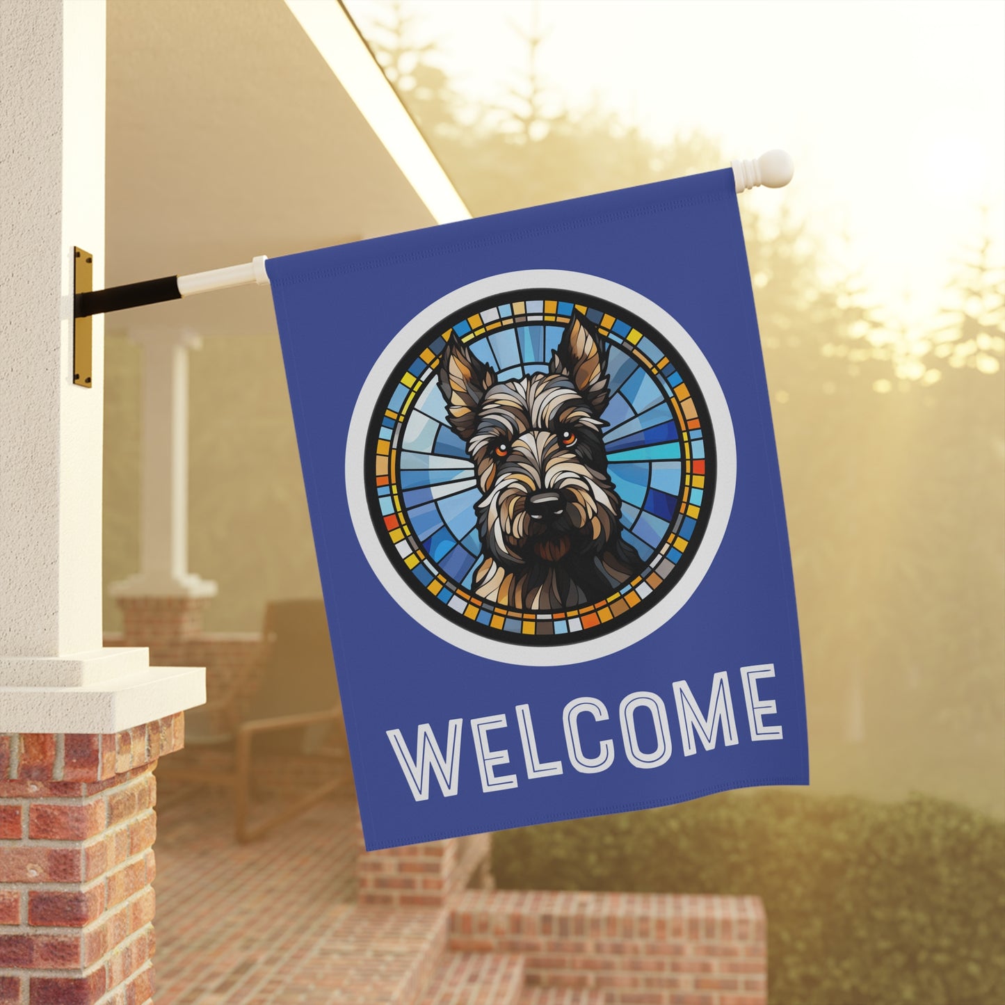 Scottish Terrier Welcome 2-Sided Garden & House Flag/Banner