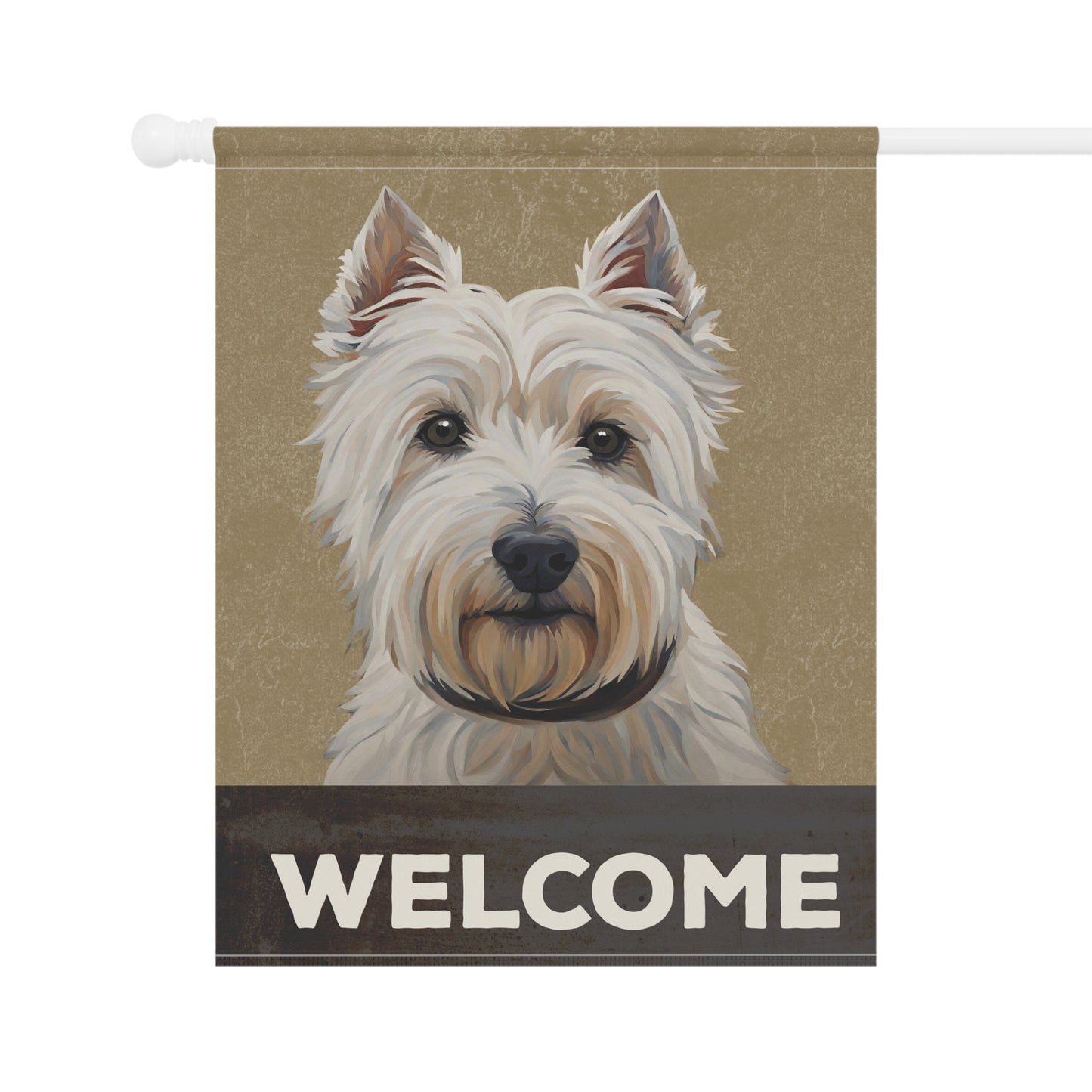 West Highland Terrier Welcome 2-Sided Garden & House Flag/Banner