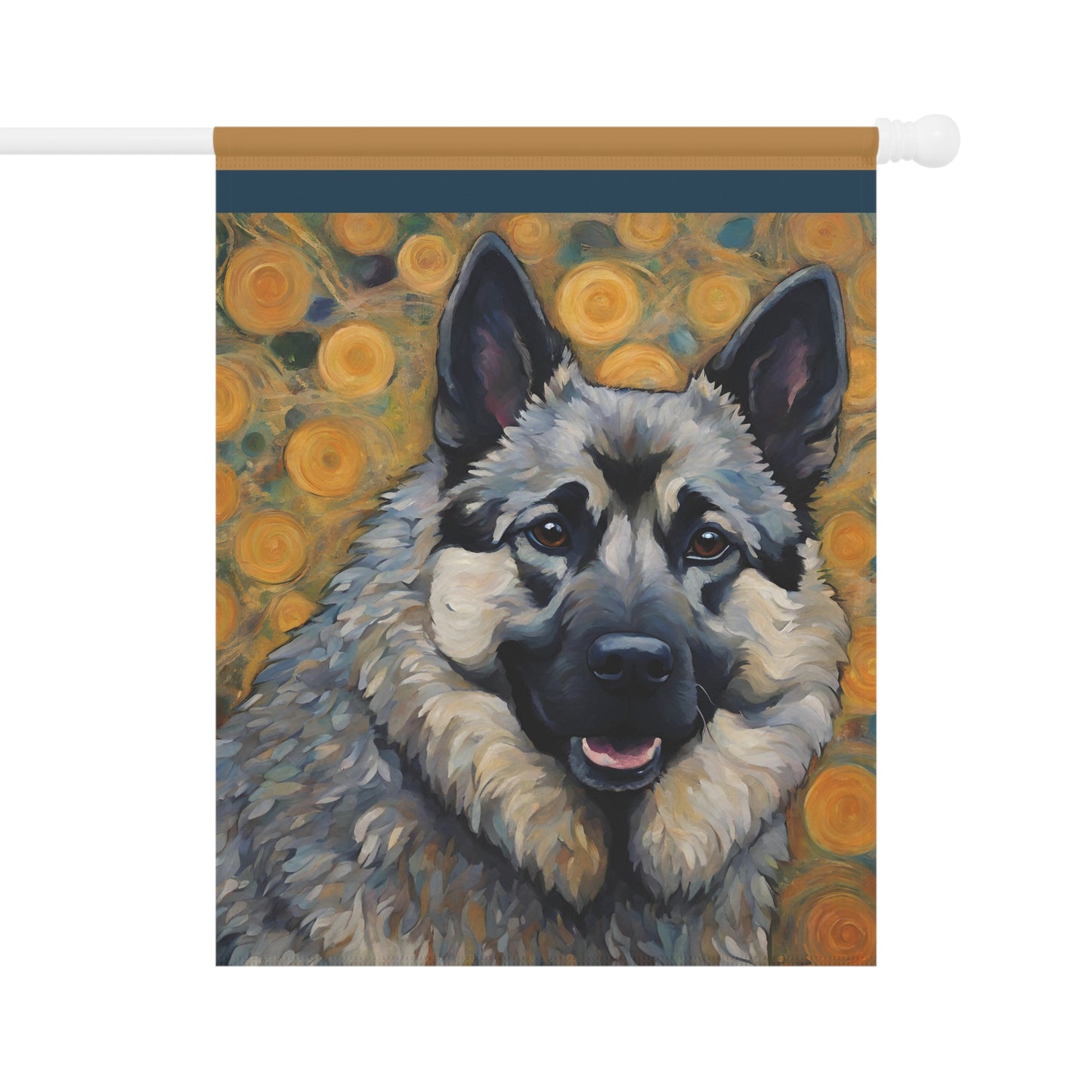 Norwegian Elkhound 2-Sided Garden & House Flag/Banner