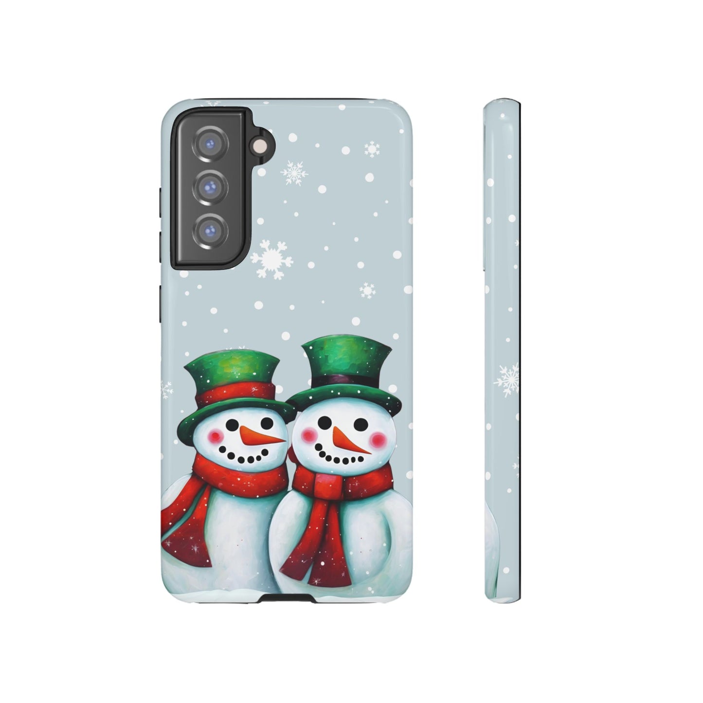 Snowman Couple iPhone Samsung Galaxy Google Pixel Tough Cases