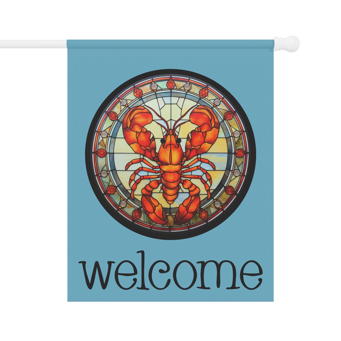 Lobster Welcome 2-Sided Garden & House Flag/Banner