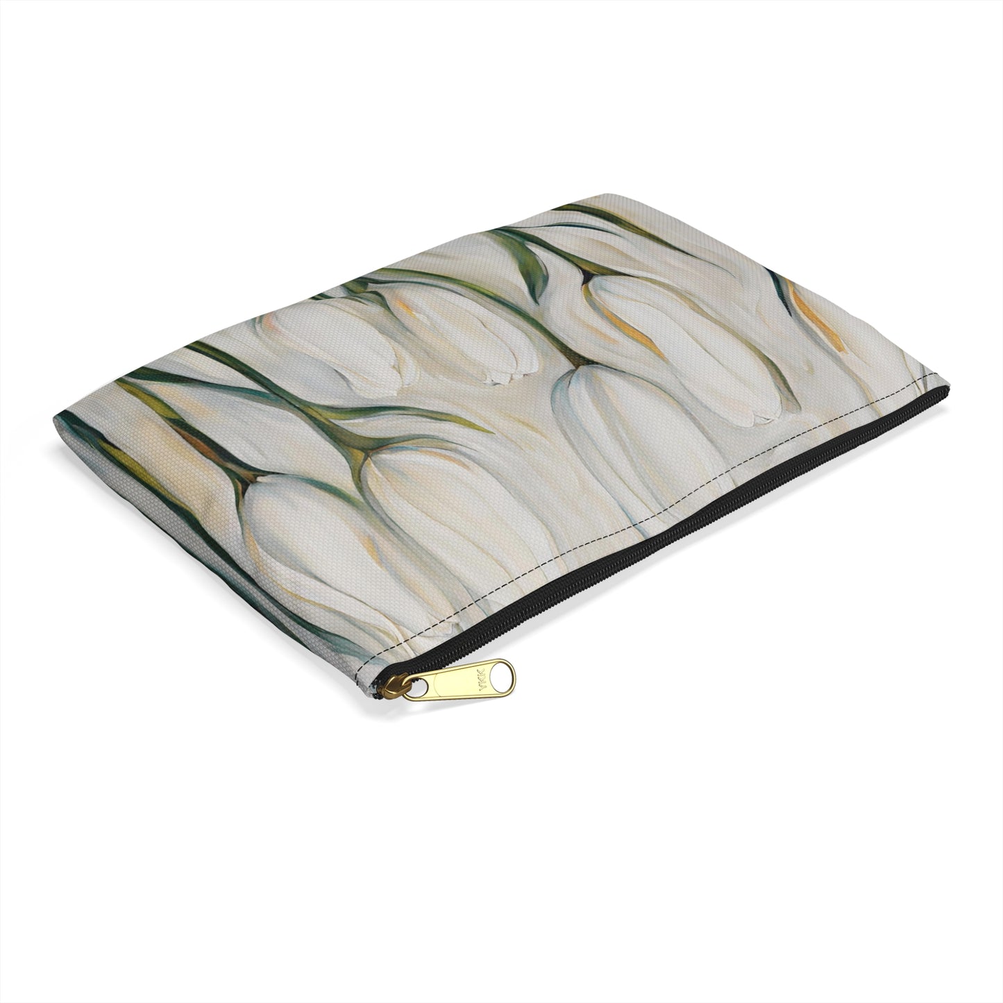 White Tulips Accessory Pouch