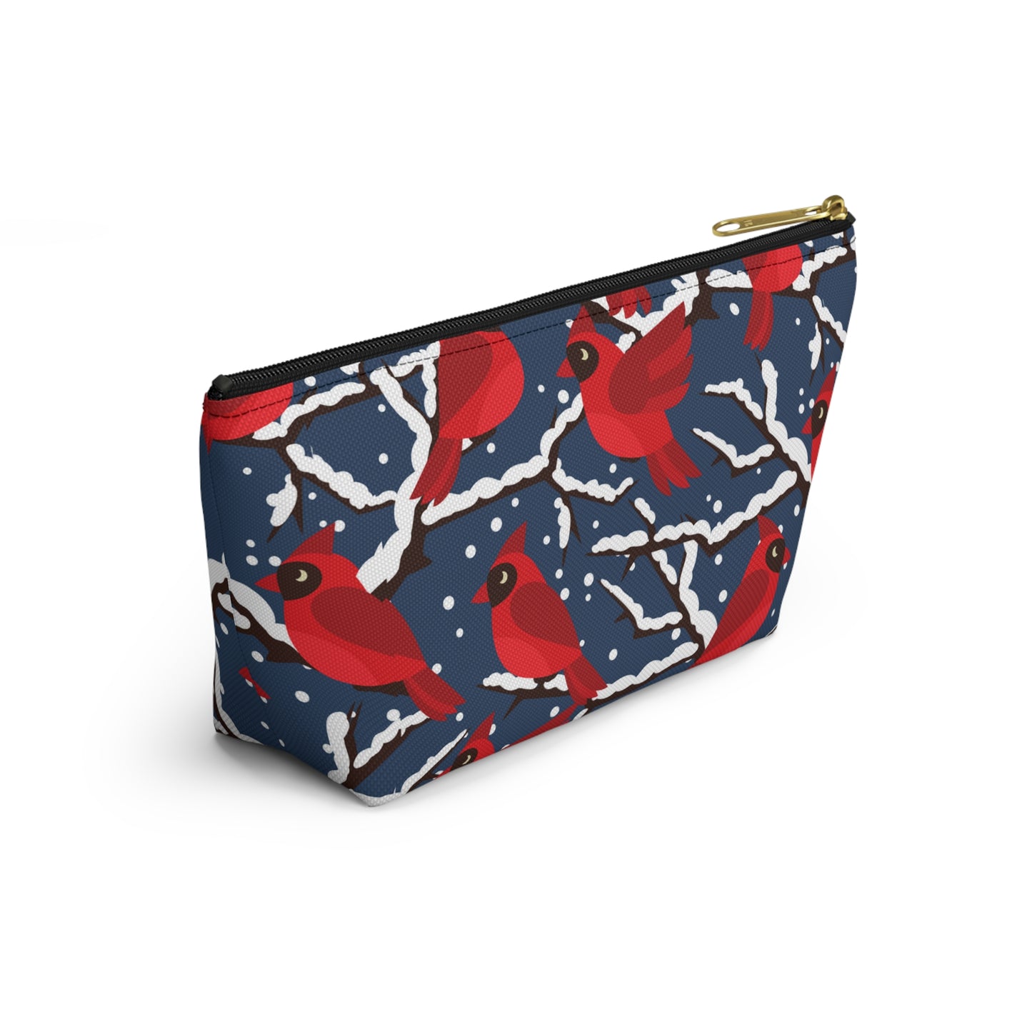 Cardinals on Snowy Branches Accessory Pouch w T-bottom