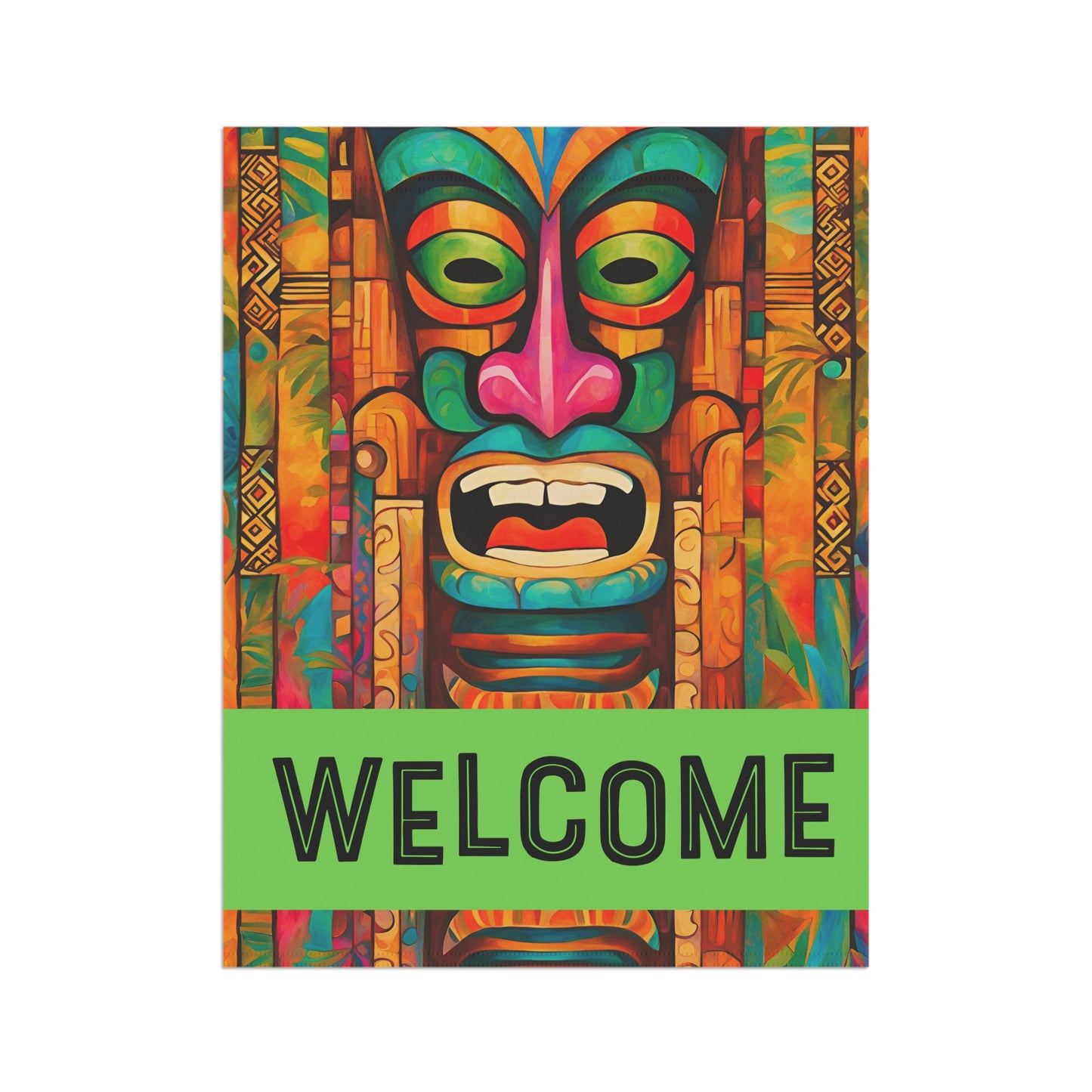 Tiki Jive Welcome 2-Sided Garden & House Flag/Banner