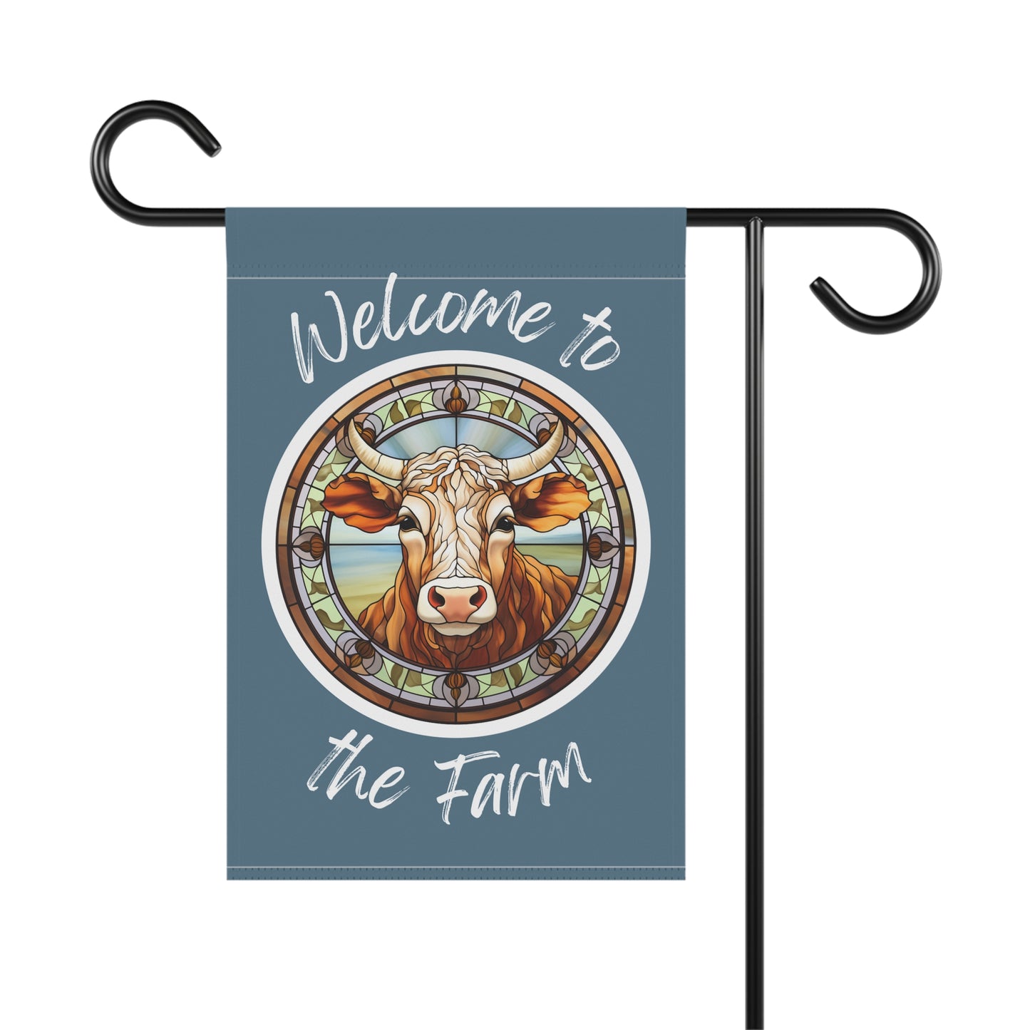 Welcome to the Farm Cow 2-Sided Garden & House Flag/Banner