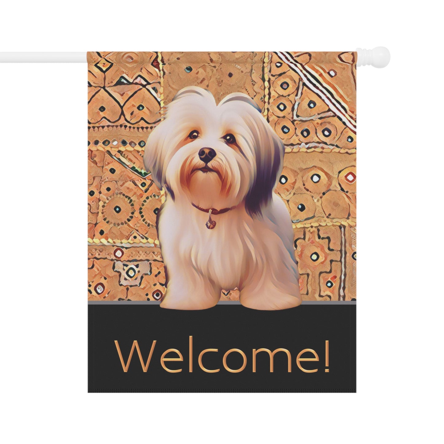 Havanese Welcome 2-Sided Garden & House Flag/Banner