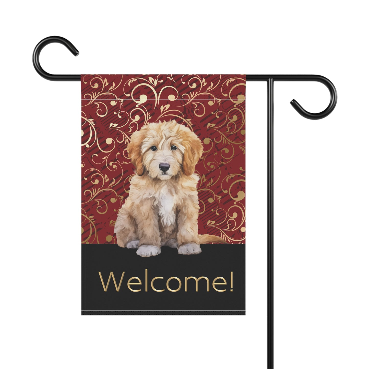 Goldendoodle Welcome 2-Sided Garden & House Flag/Banner