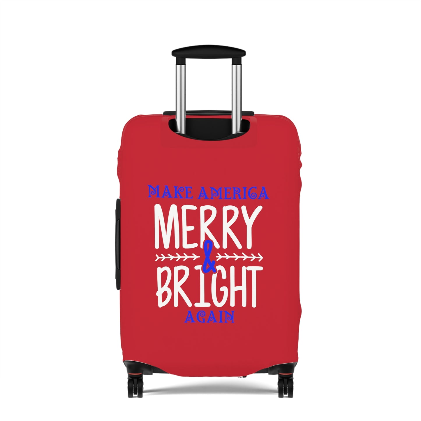 Bold Make America Merry & Bright Again Red Luggage Cover