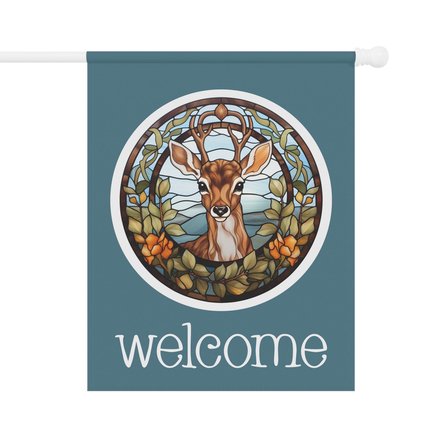 Fawn Welcome 2-Siuded Garden & House Flag/Banner