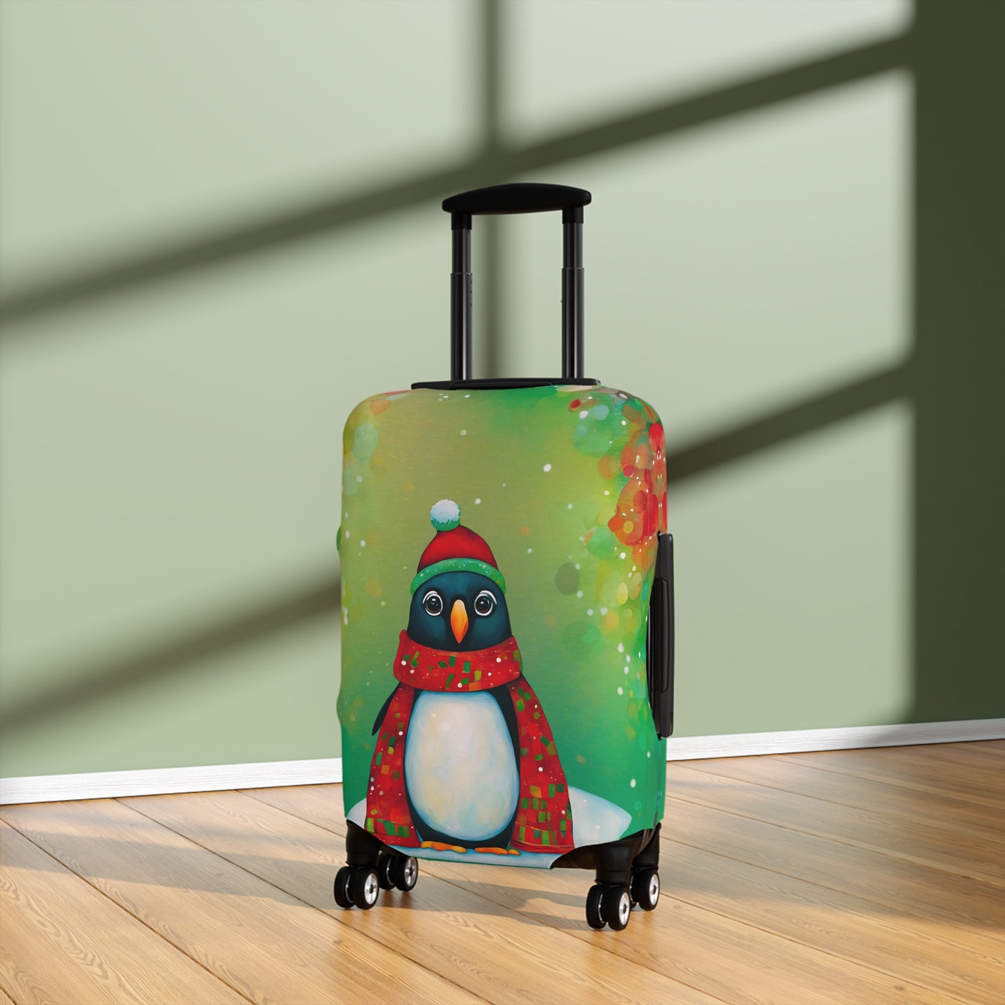 Christmas Penguin Luggage Cover