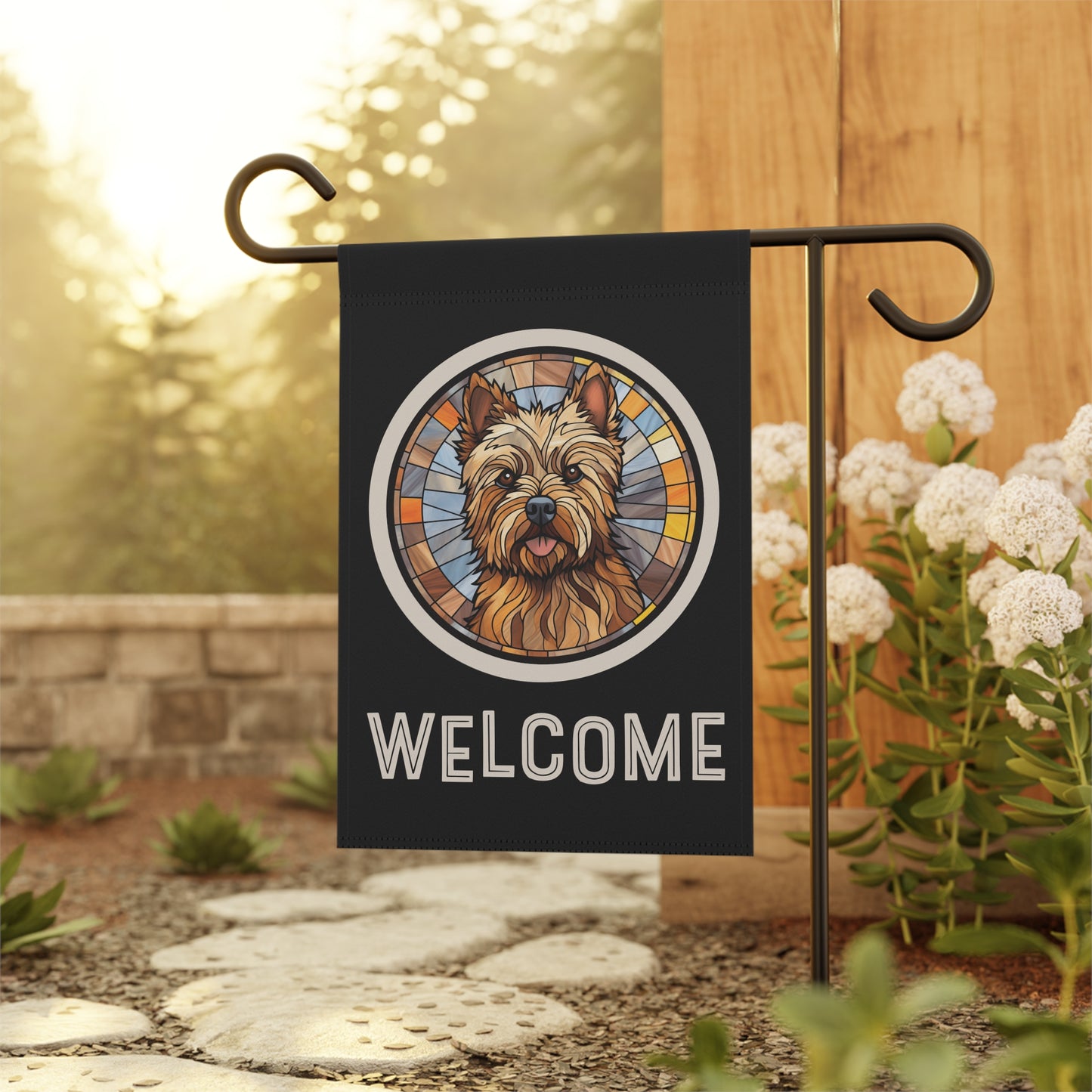 Cairn Terrier Welcome 2-Sided Garden & House Flag/Banner