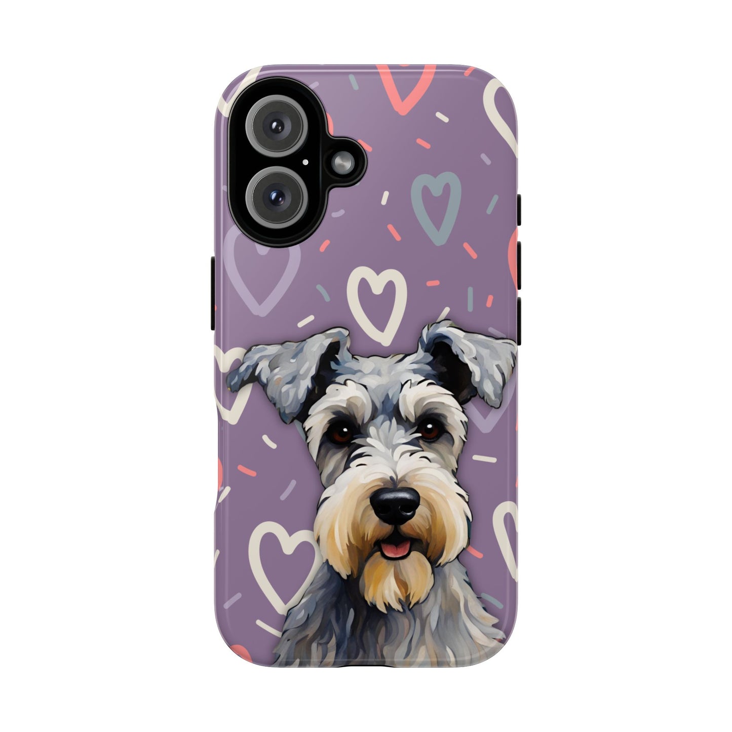 Miniature Schnauzer Love iPhone Samsung Galaxy Google Pixel Glossy Tough Case