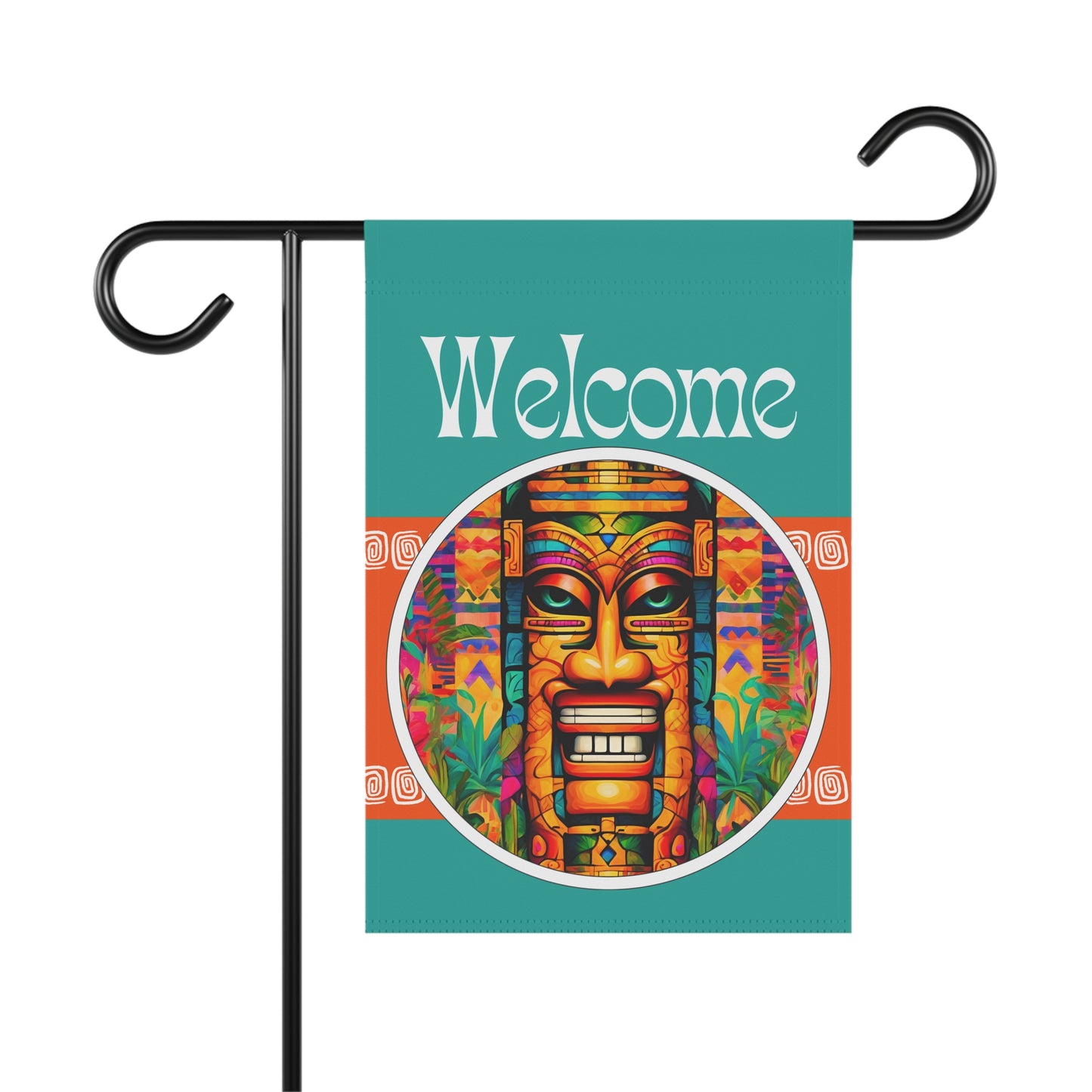 Tiki Carl Welcome 2-Sided Garden & House Flag/Banner