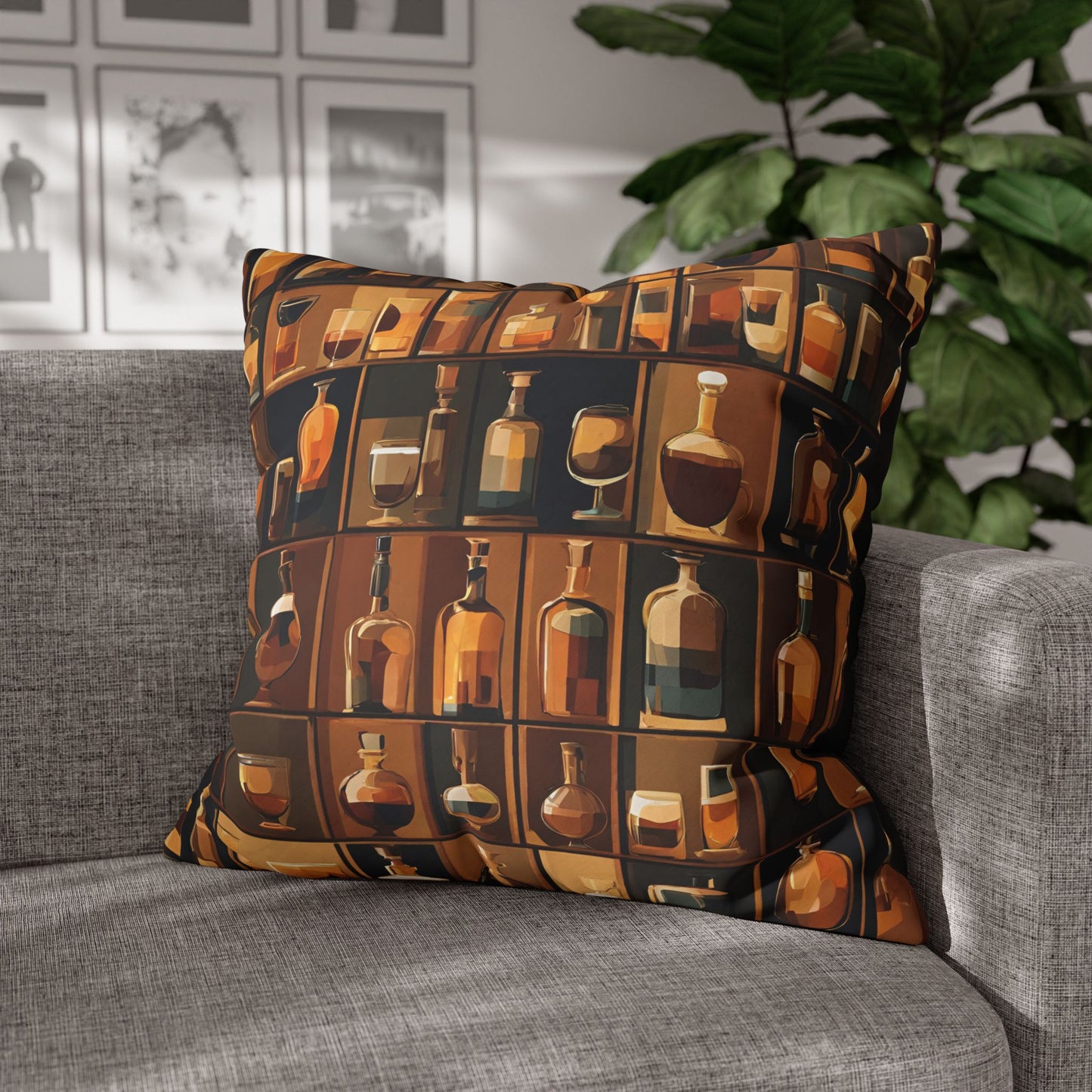 Well Stocked Square Poly Canvas Pillowcase