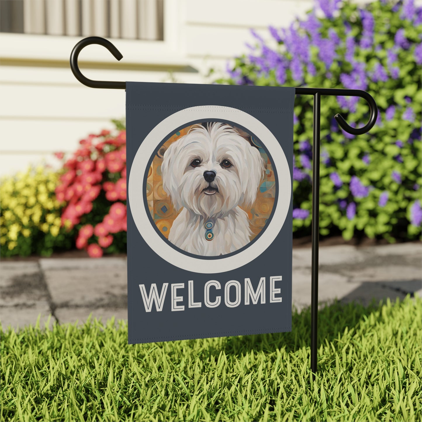 Maltese Welcome 2-Sided Garden & House Flag/Banner