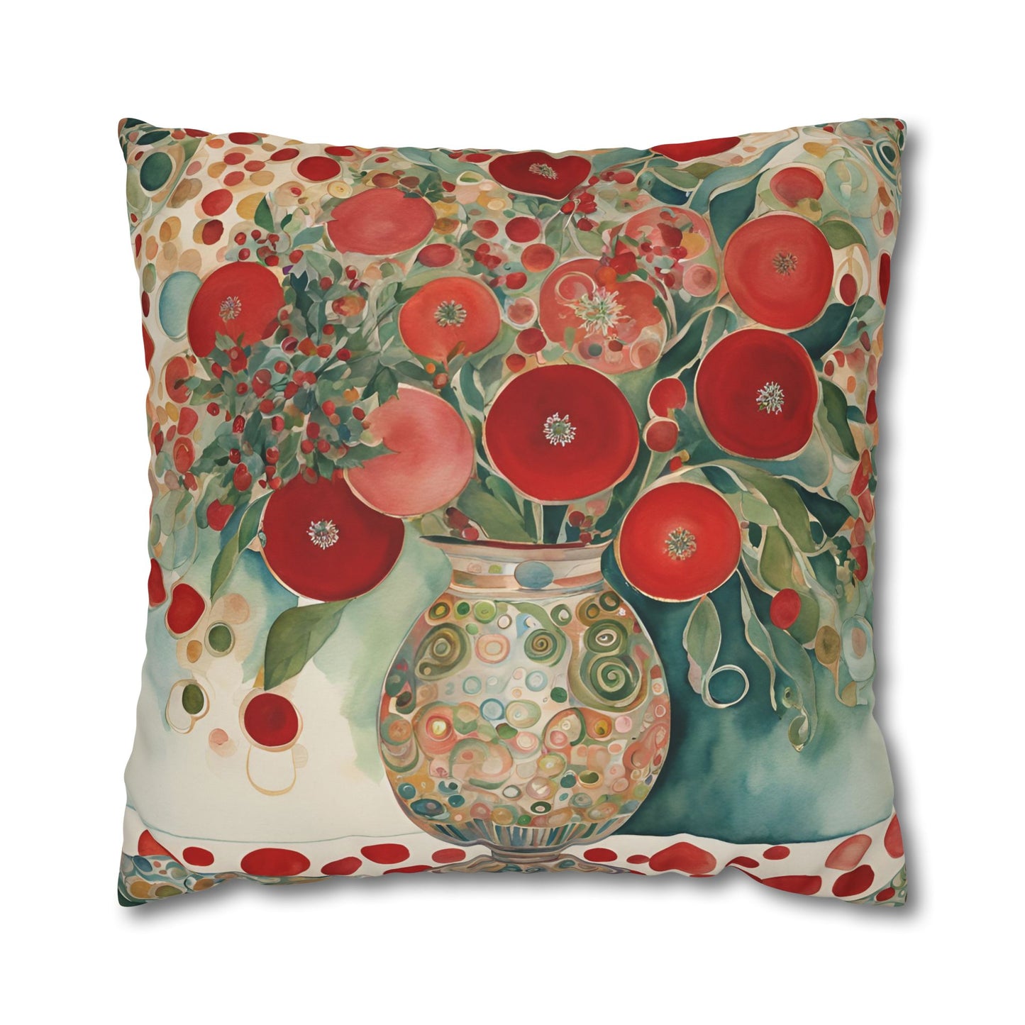 Chesney's Bouquet Square Poly Canvas Pillowcase