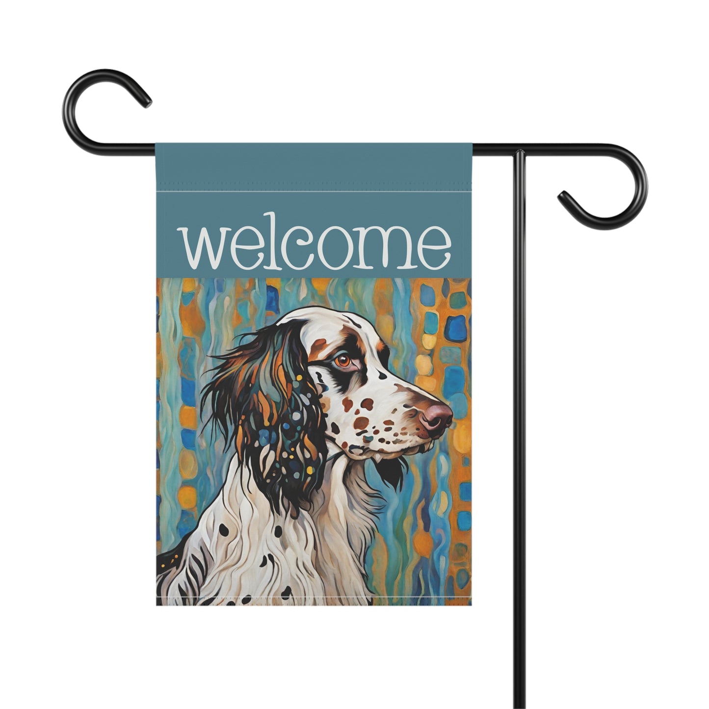 English Setter Welcome 2-Sided Garden & House Flag/Banner