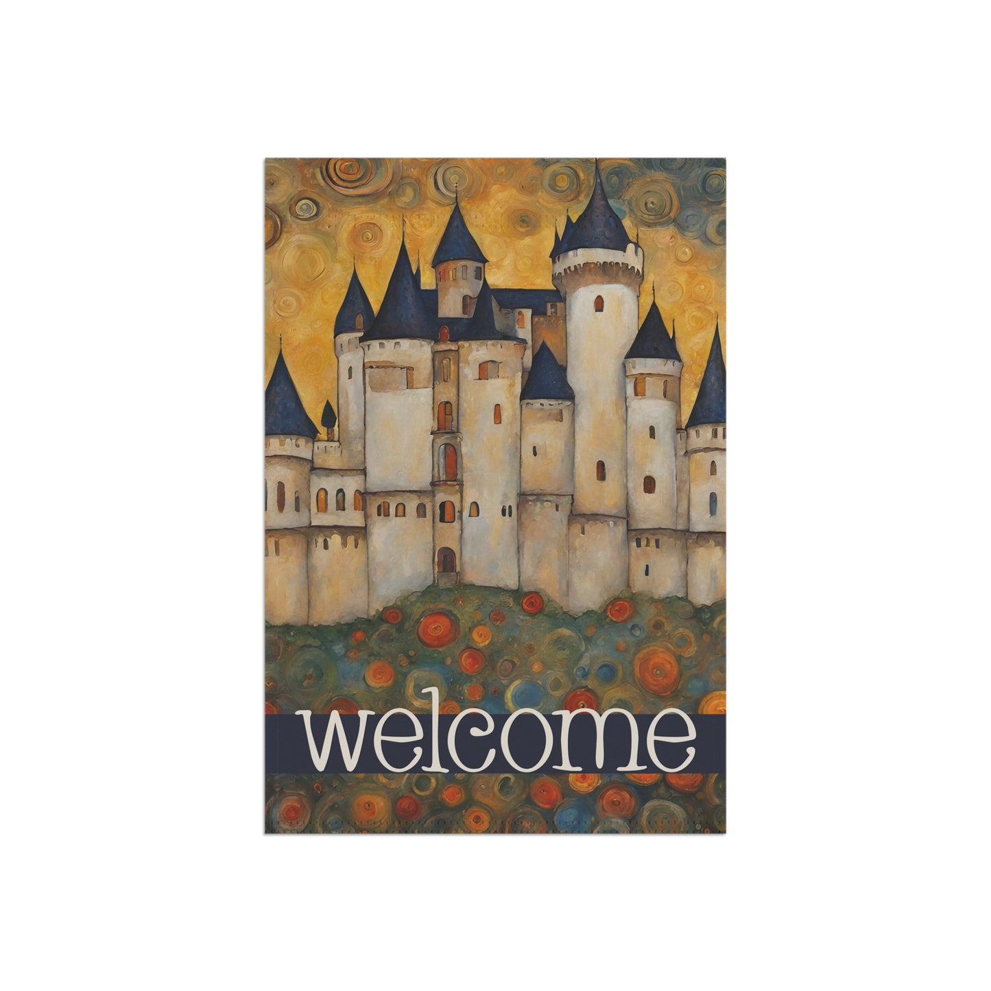 Castle on the Hill Welcome 2-Sided Garden & House Flag/Banner