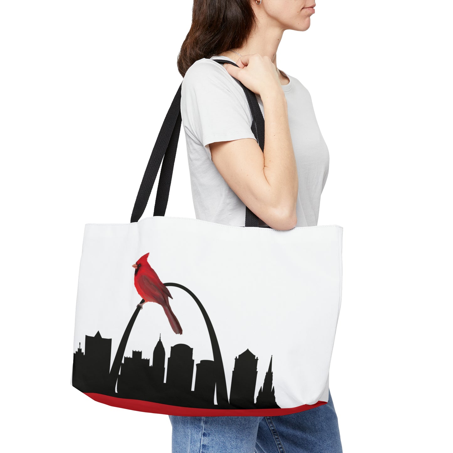 St Louis Skyline & Cardinal Weekender Tote Bag