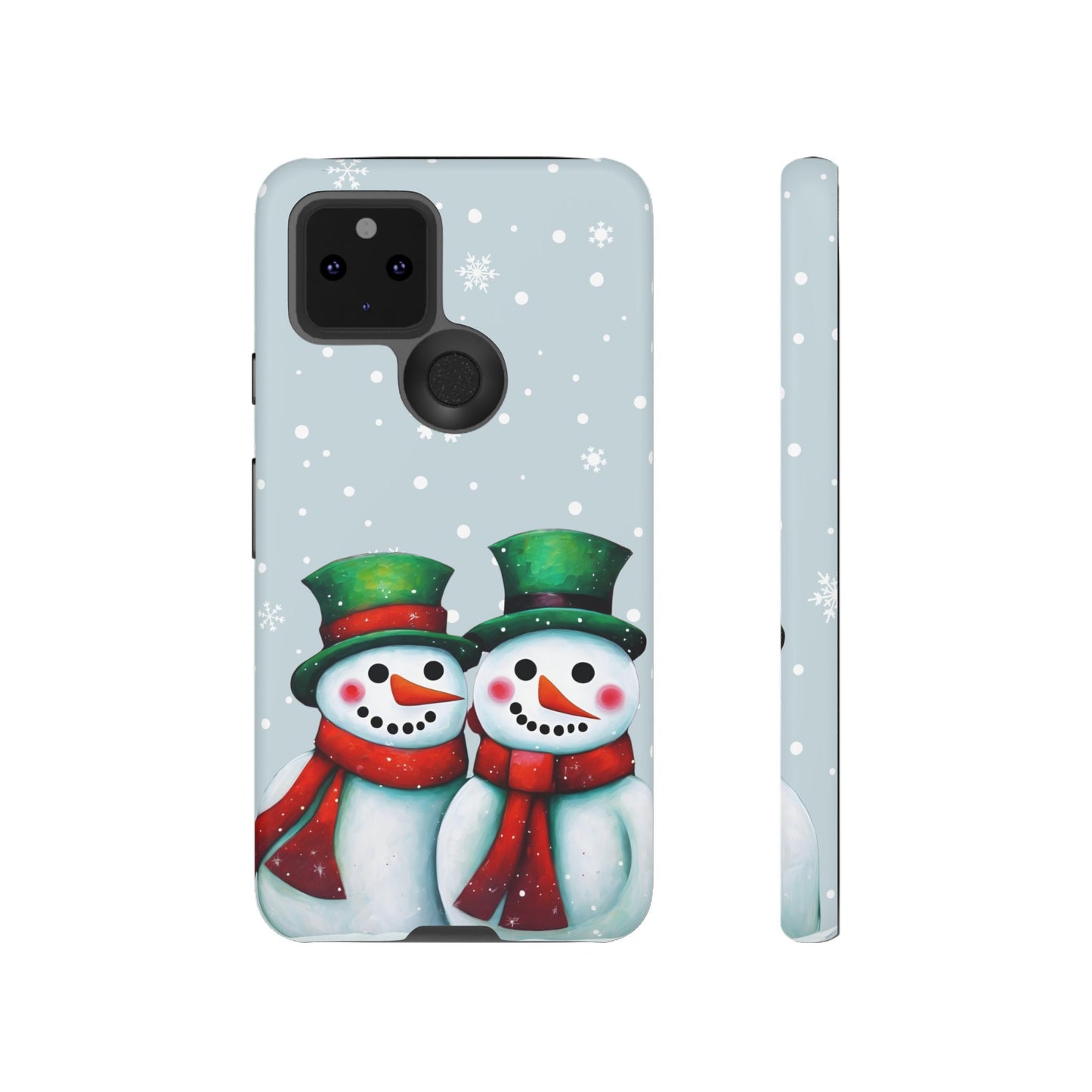 Snowman Couple iPhone Samsung Galaxy Google Pixel Tough Cases