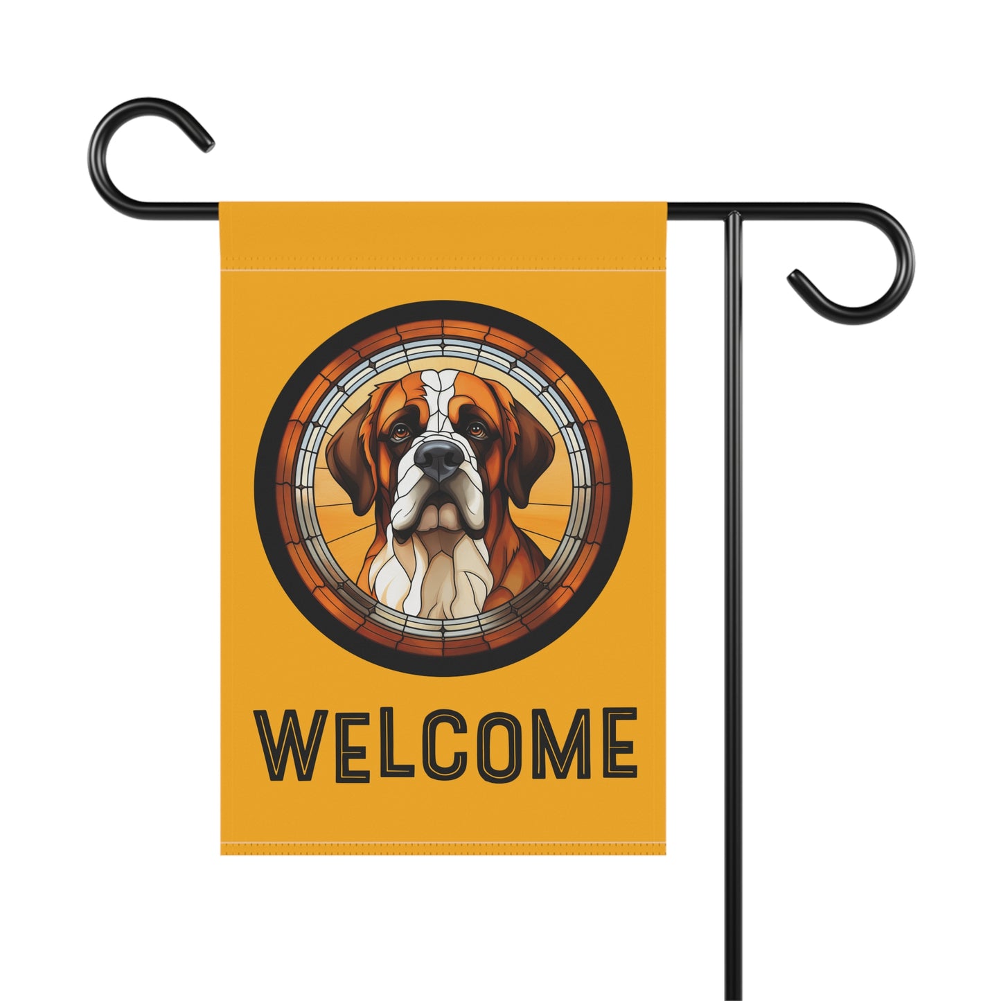 Saint Bernard Welcome 2-Sided Garden & House Flag/Banner