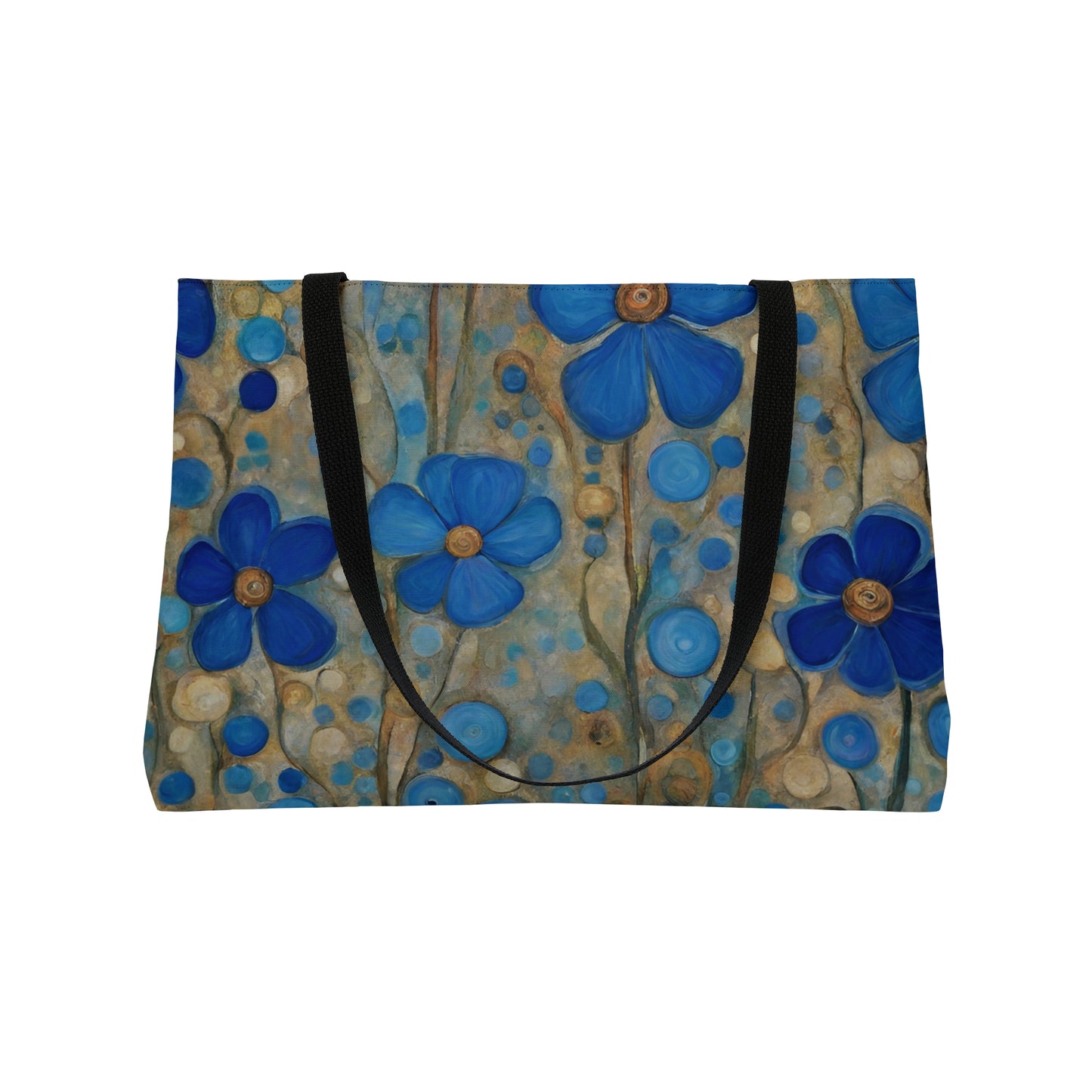 Blue Floral Pop Weekender Tote Bag