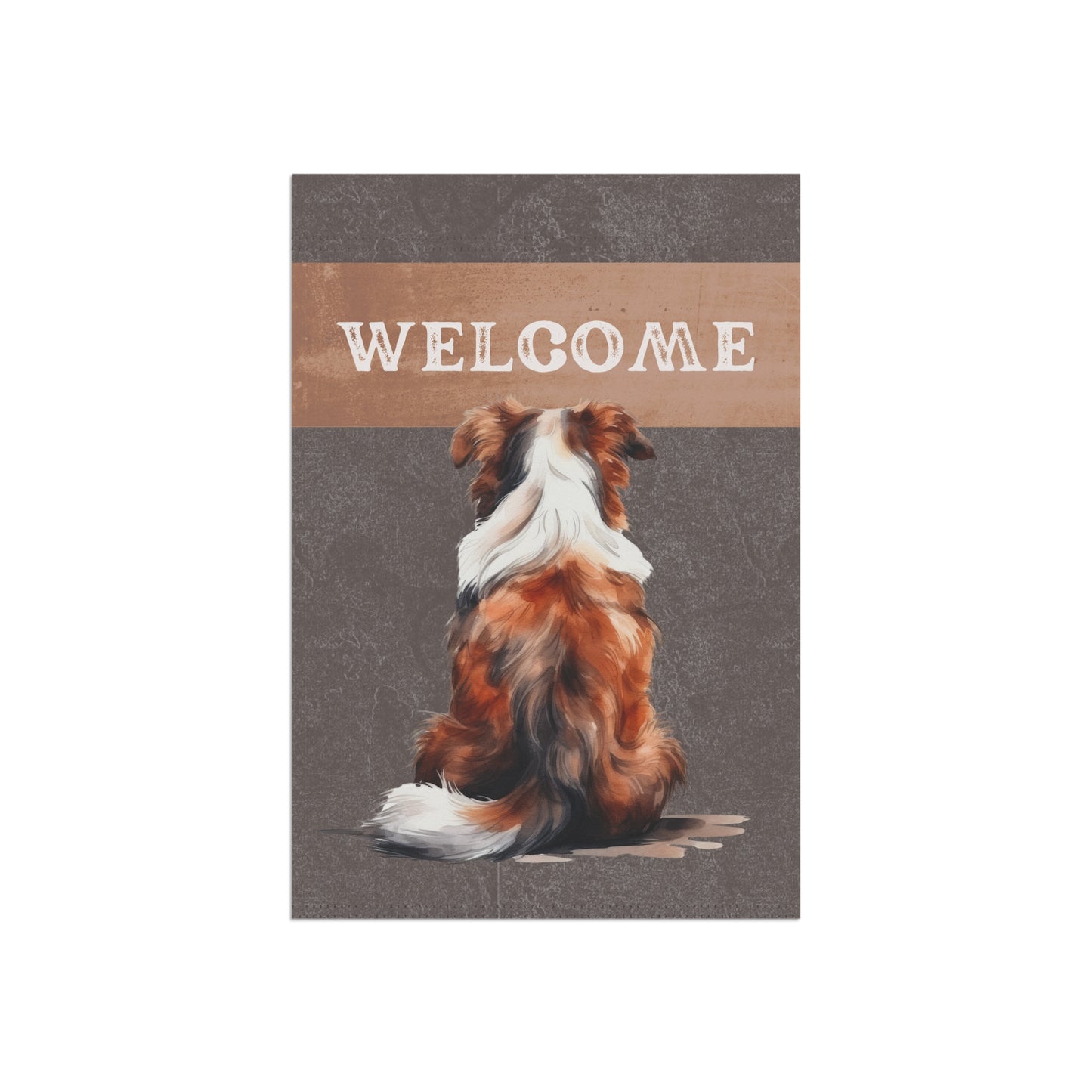 Australian Shepherd Welcome 2-Sided Garden & House Flag/Banner