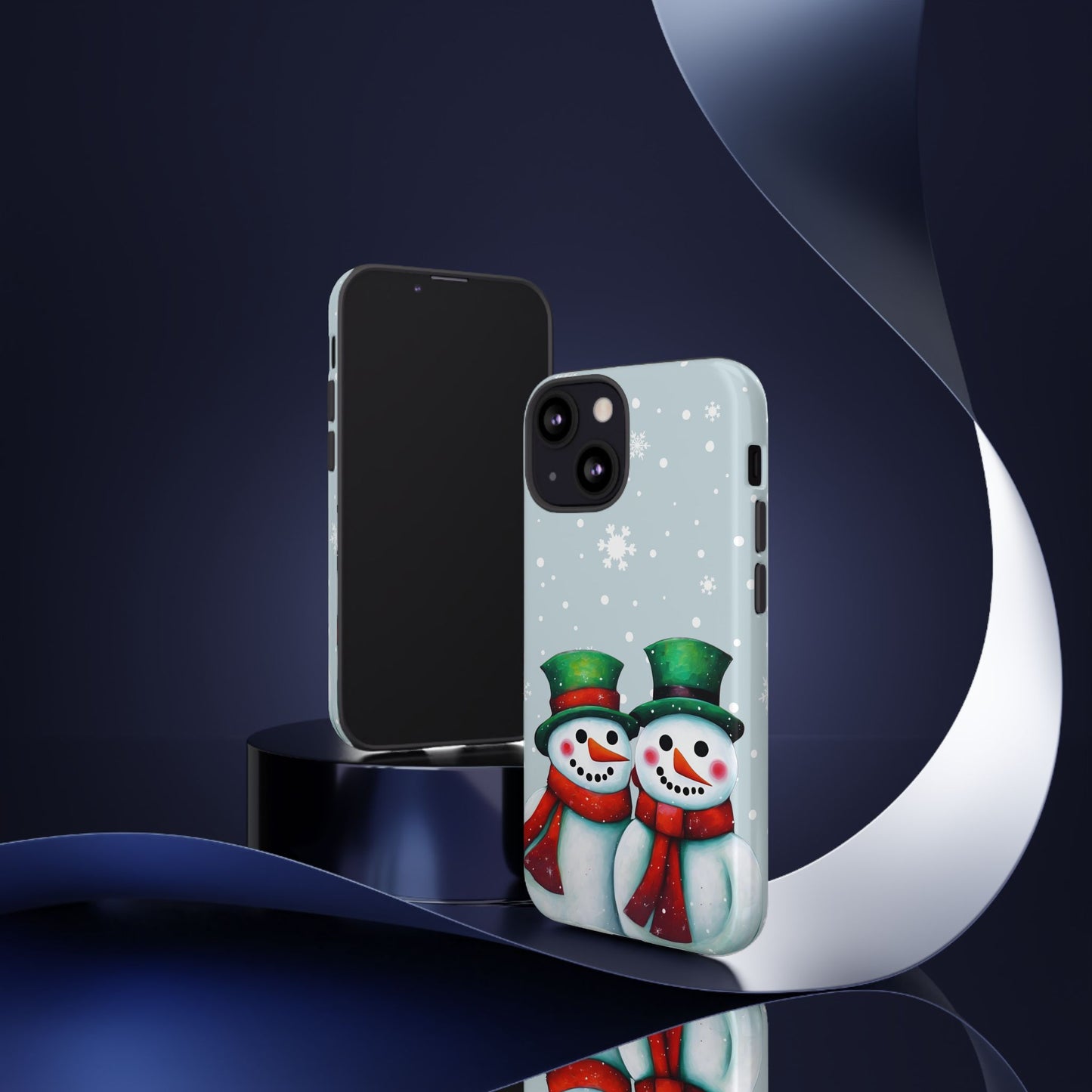 Snowman Couple iPhone Samsung Galaxy Google Pixel Tough Cases