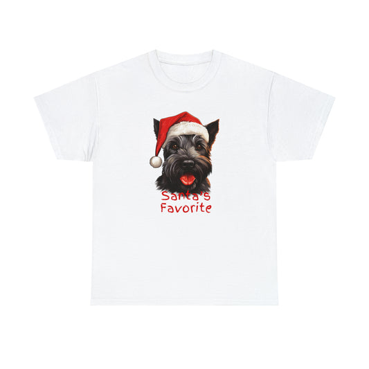 Santa's Favorite Scottish Terrier Unisex Heavy Cotton Tee