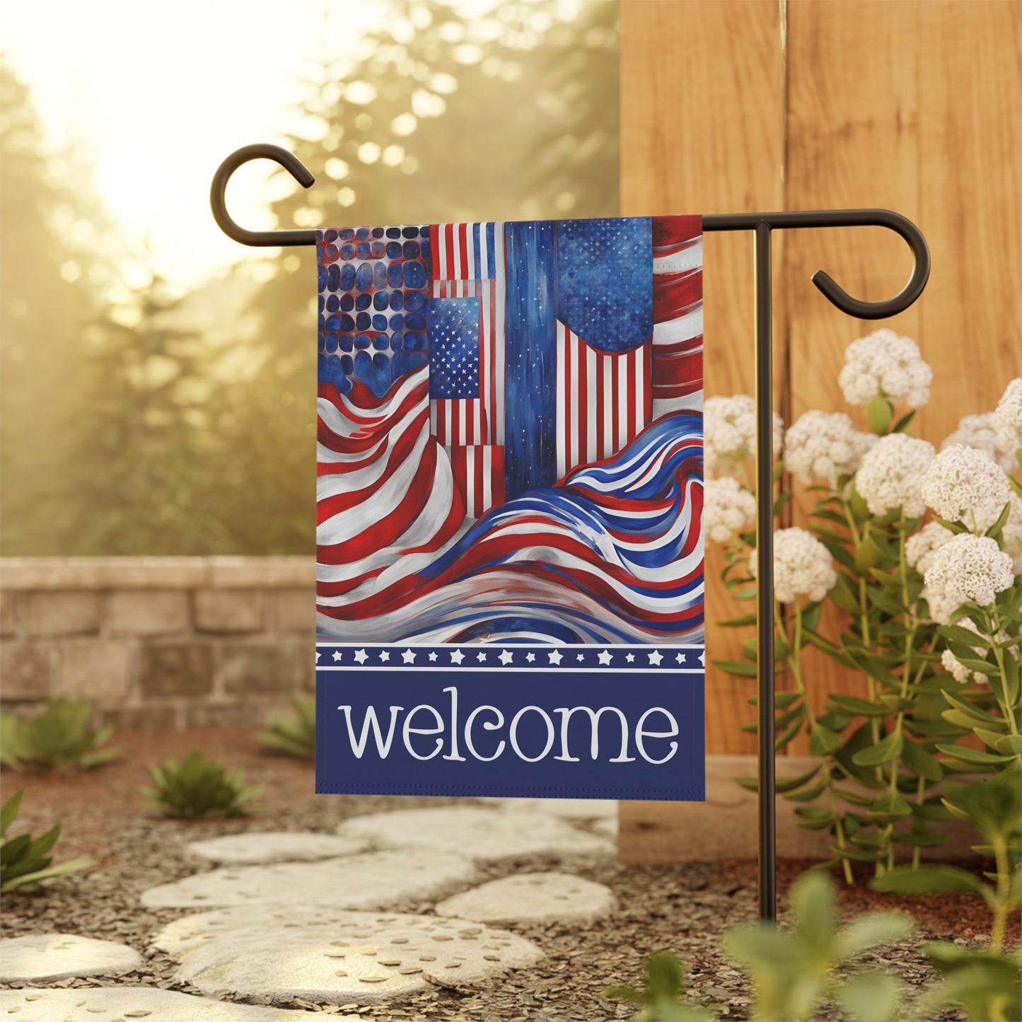 Old Glory Welcome 2-Sided Garden & House Flag/Banner