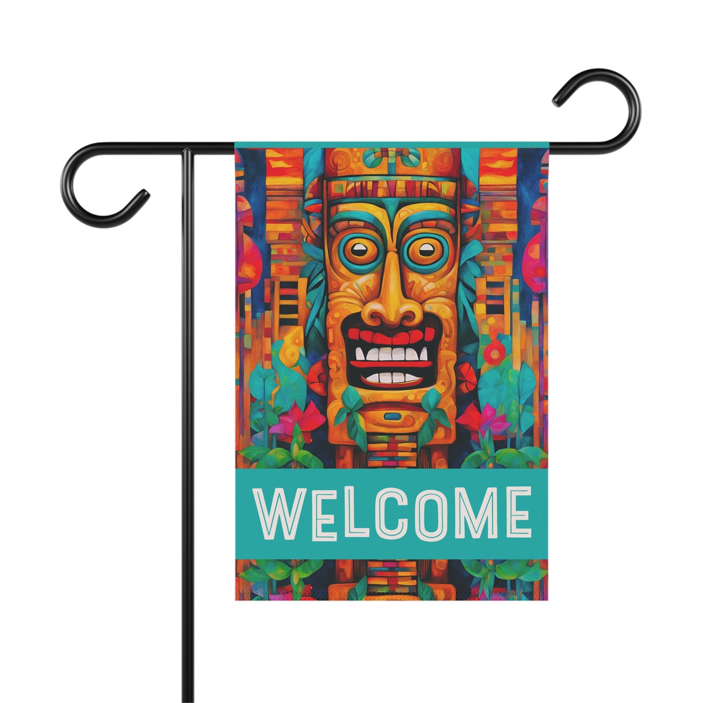 Crazy Tiki Welcome 2-Sided Garden & House Flag/Banner