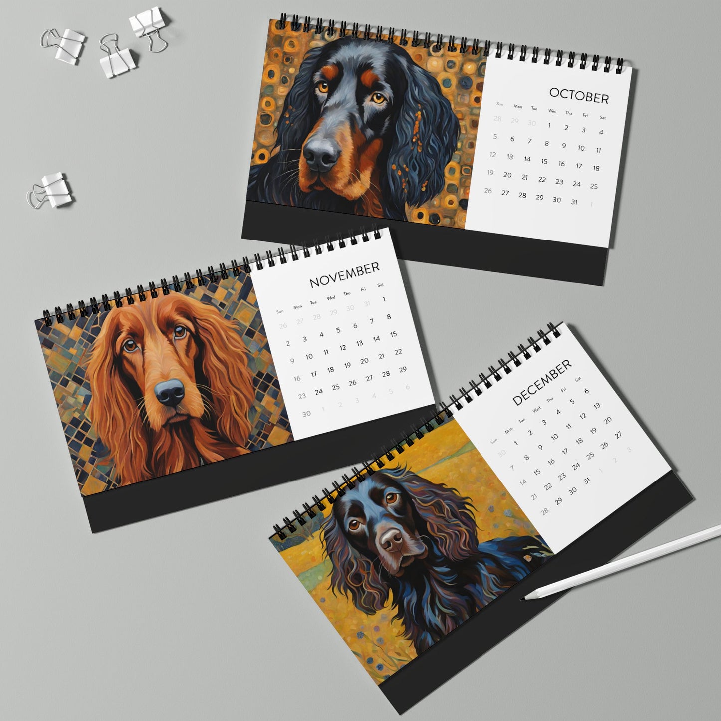 Bird Dogs 2025 Desktop Calendar