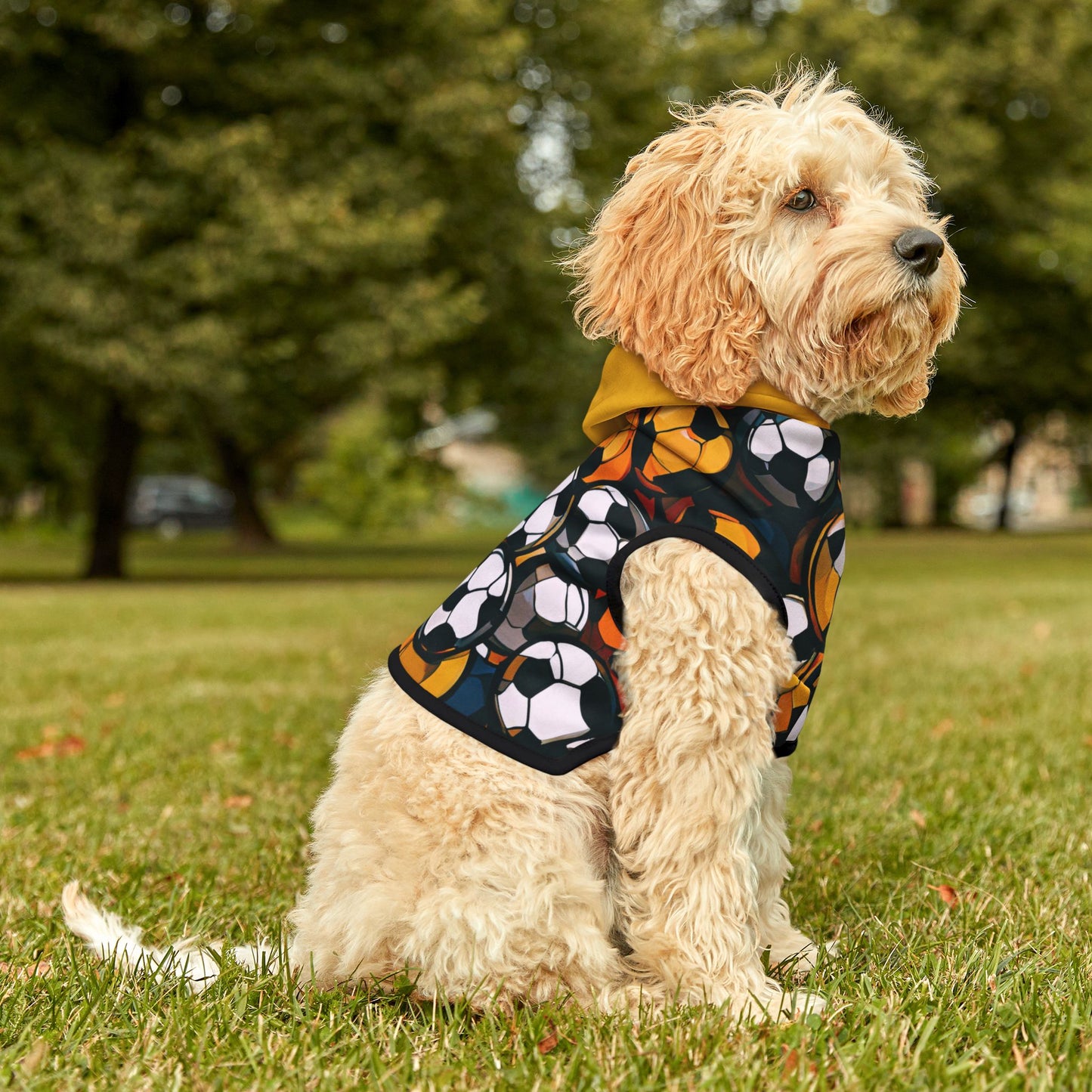 Soccer Abstract Pet Hoodie