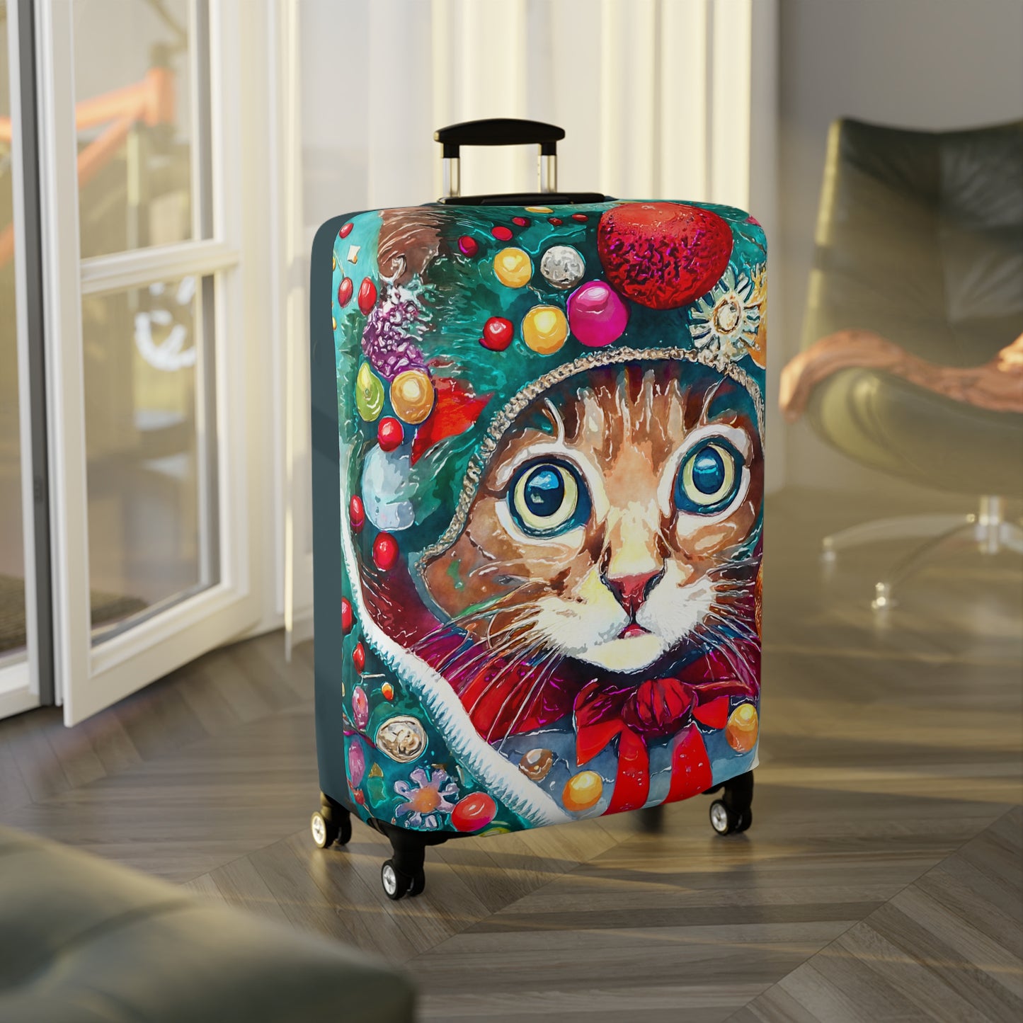 Ornament Cat Christmas Art Luggage Cover