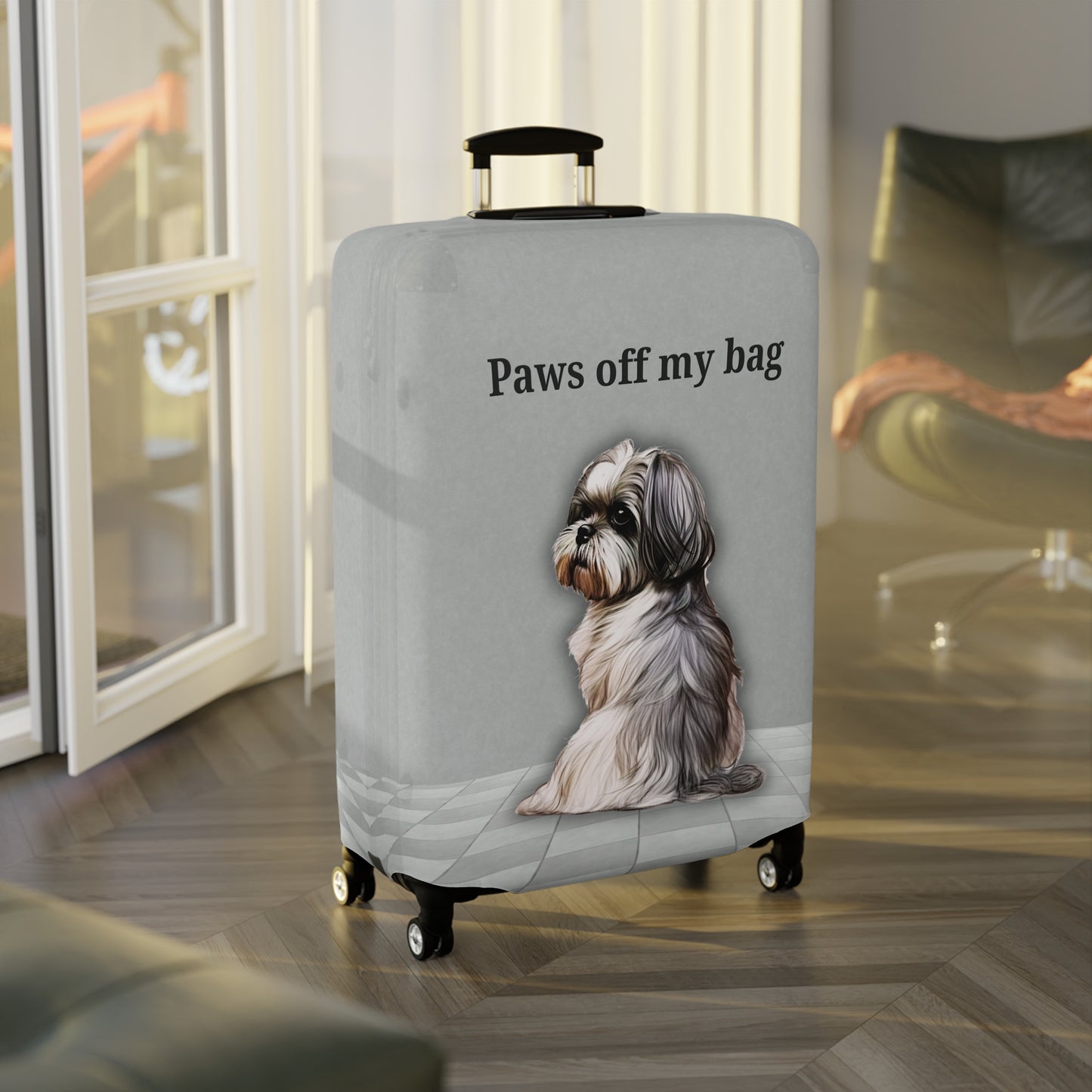 Shih Tzu Paws Off My Bag Luggage Cover