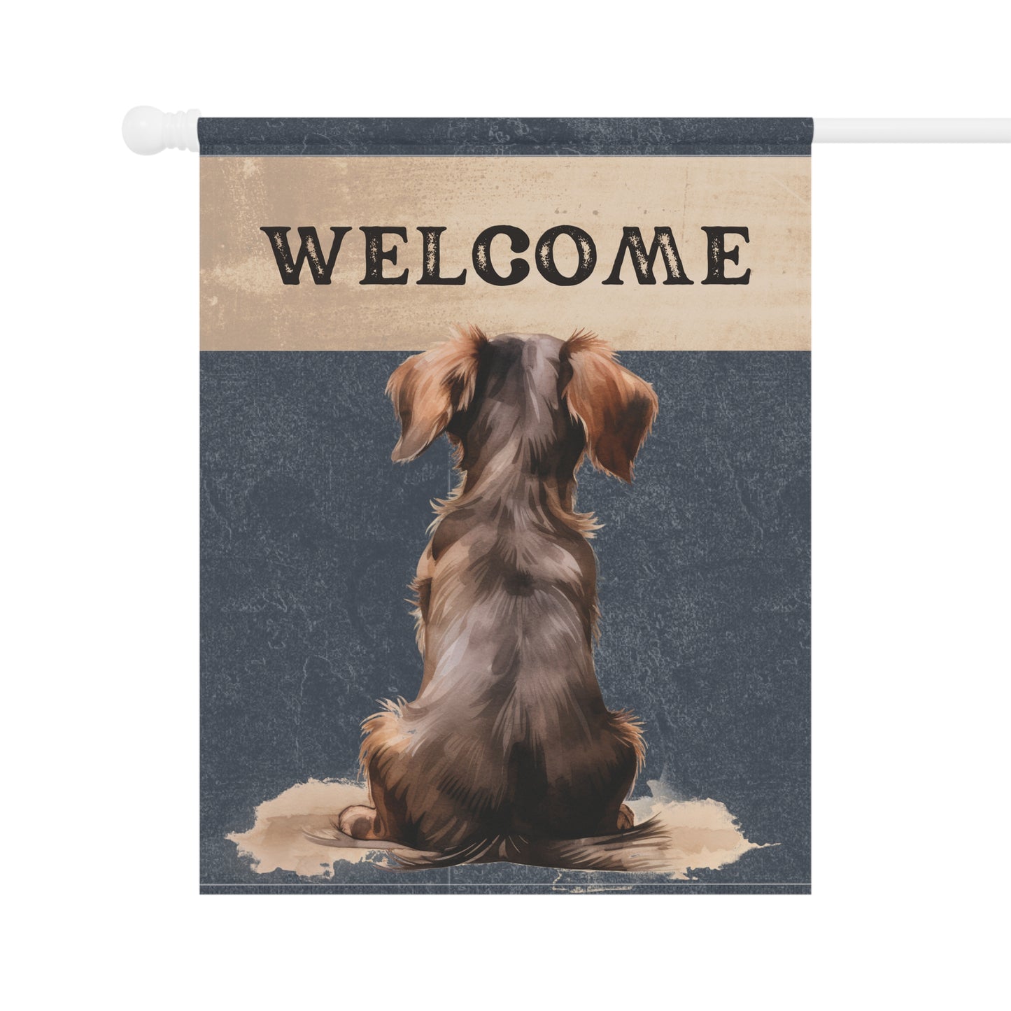 Dachshund Welcome 2-Sided Garden & House Flag/Banner