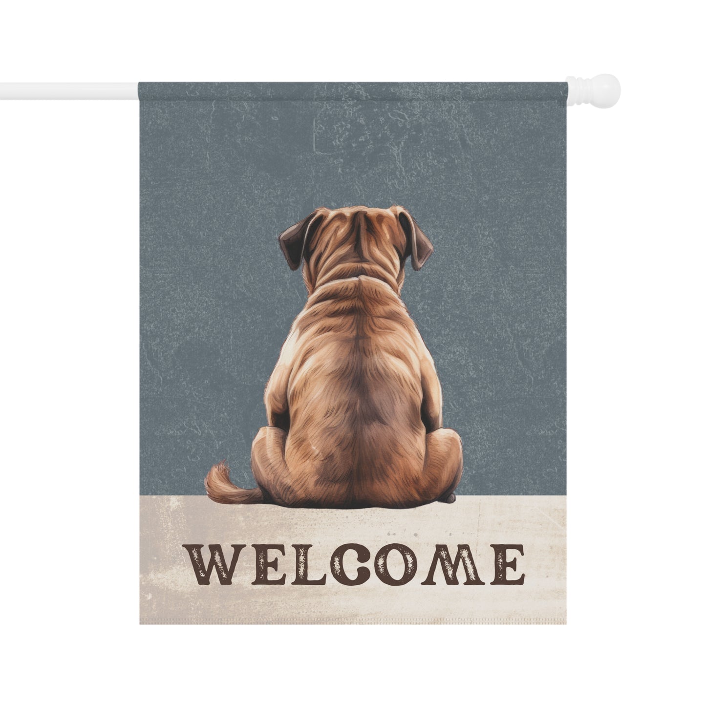 Pug Welcome 2-Sided Garden & House Flag/Banner