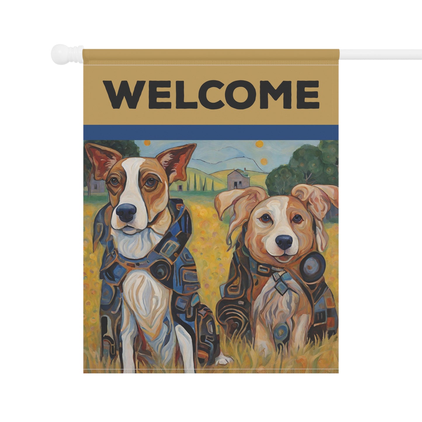 Sherlock & Watson Welcome 2-Sided Garden & House Flag/Banner