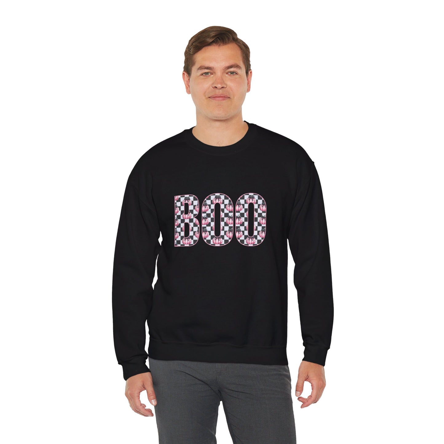 Pink Pumpkin BOO Unisex Heavy Blend™ Crewneck Sweatshirt