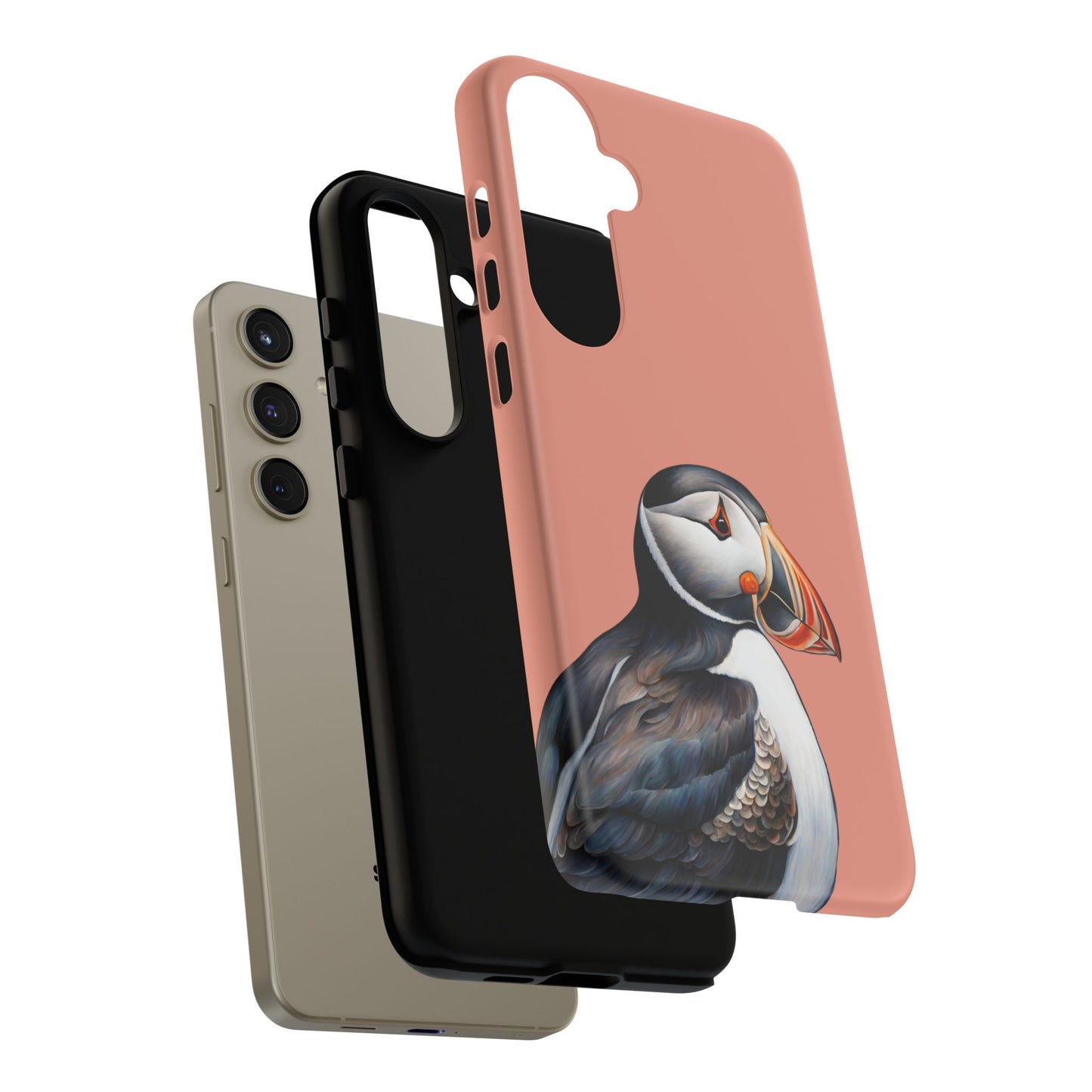 Puffin Wildlife iPhone Samsung Galaxy Google Pixel Tough Cases