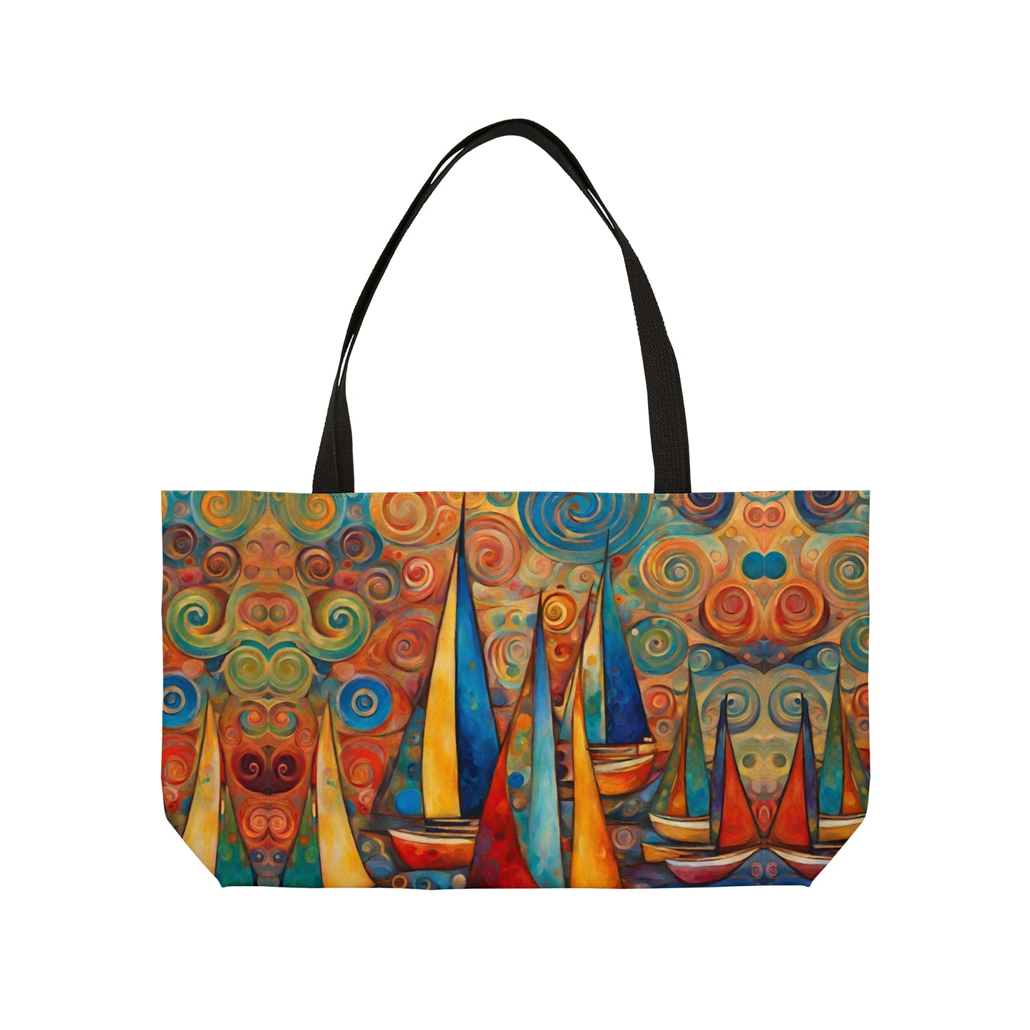 Colorful Sailboats Weekender Tote Bag