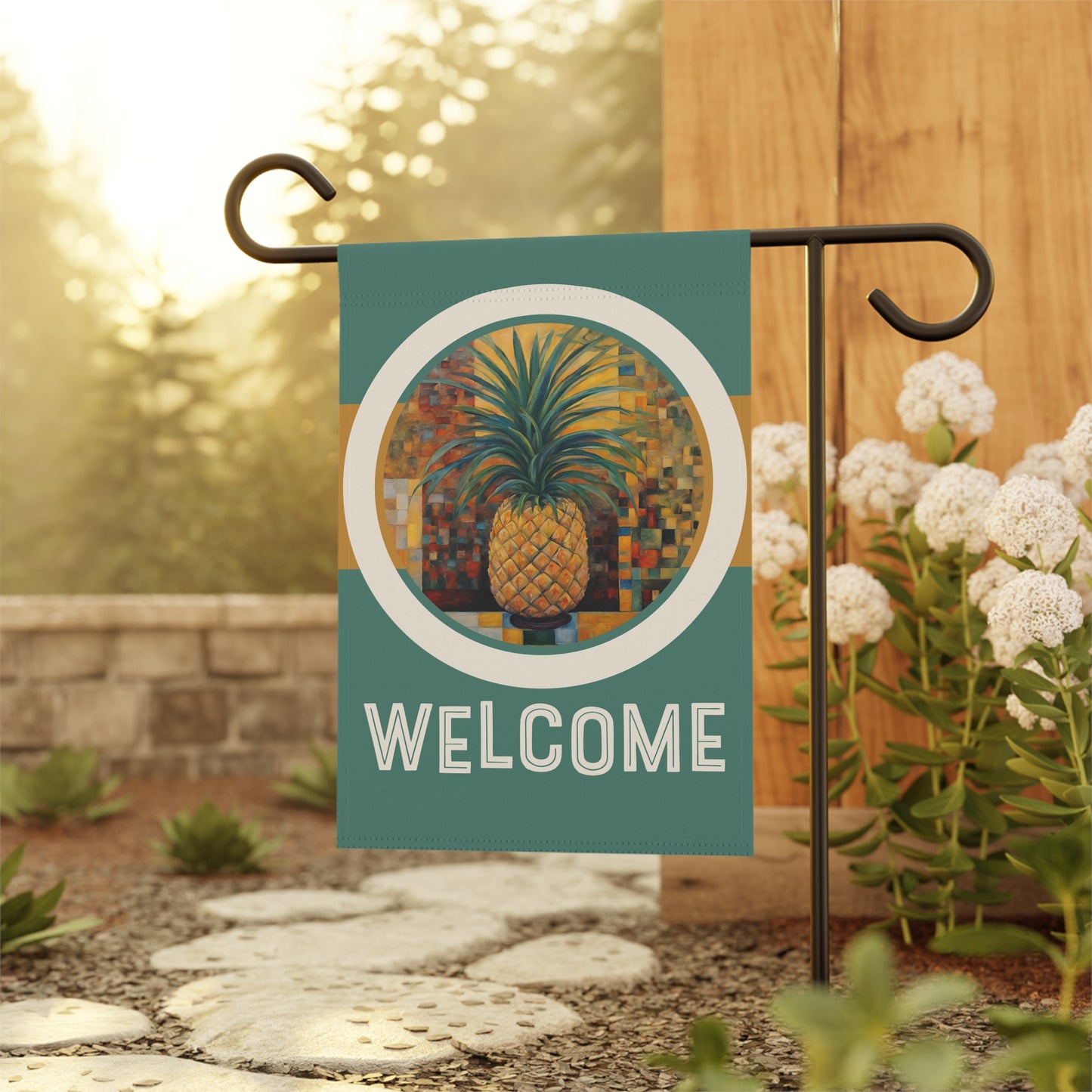 Pineapple Delight Welcome 2-Sided Garden & House Flag/Banner