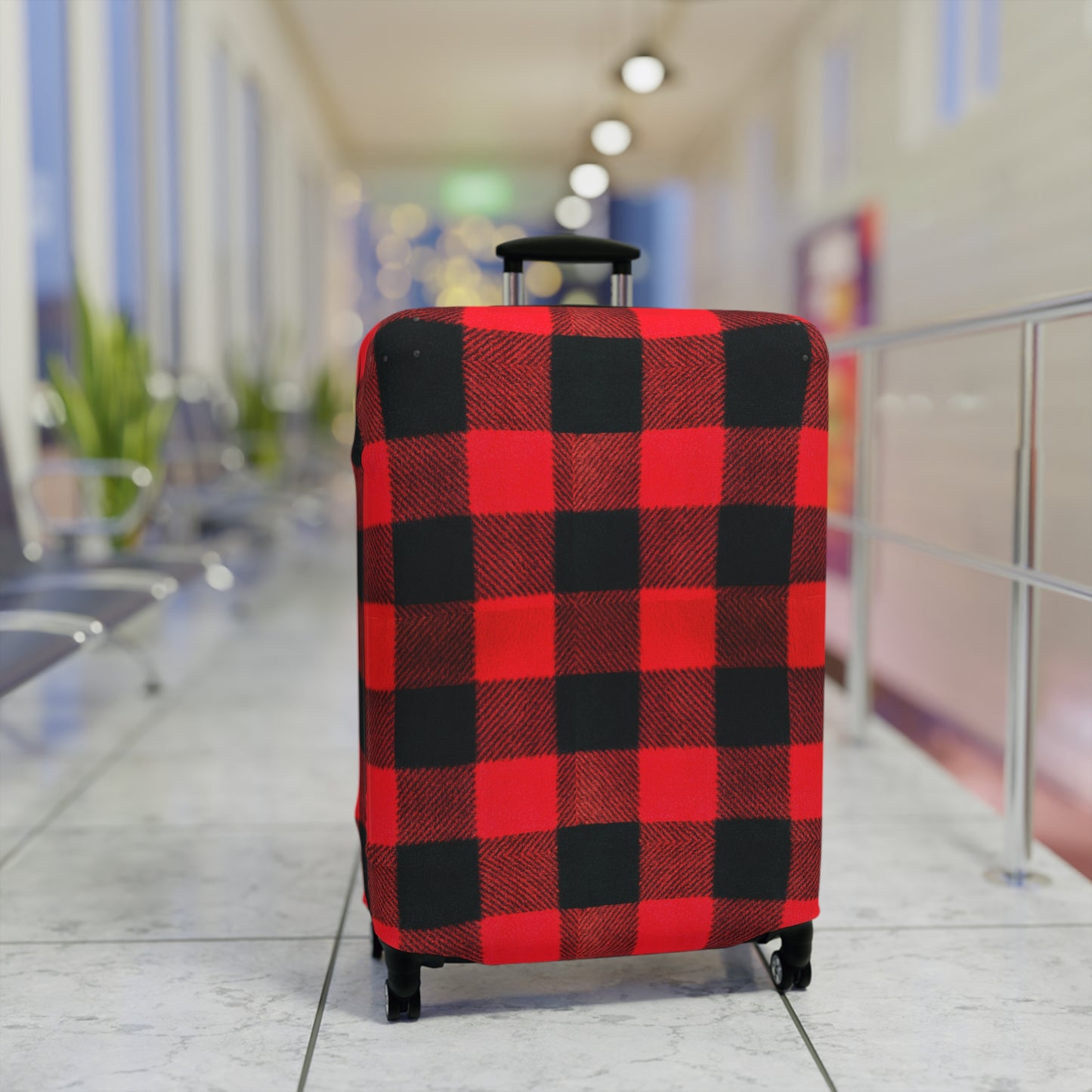 Buffalo Plaid Luggage Cover